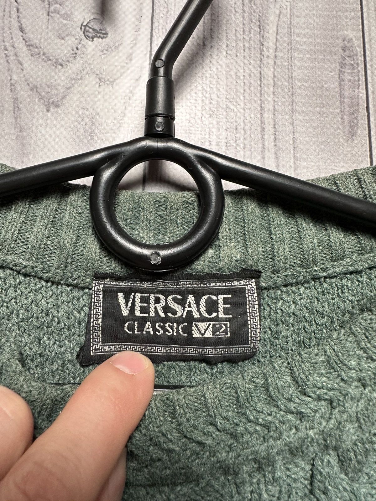 Vintage Vintage Versace sweater knitted size L green rare Size US L / EU 52-54 / 3 - 9 Thumbnail