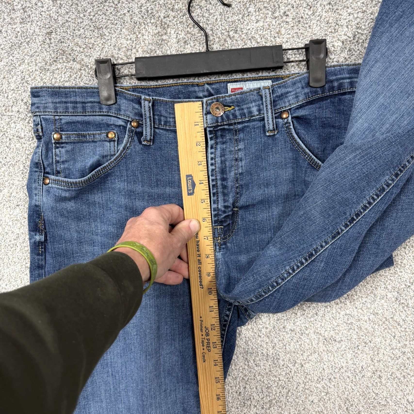 Wrangler Wrangler Relaxed Boot Jeans Mens 34x29 Jeans Blue Medium Wash Denim Stretch 5-Pocket Bootcut Mens Size US 34 / EU 50 - 5 Thumbnail