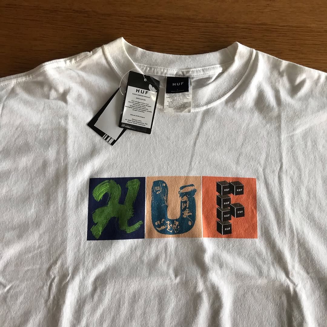 Huf HUF Skateboard THREEMIX UNISEX T SHIRT WHITE tee shirt mexic Size US L / EU 52-54 / 3 - 1 Thumbnail