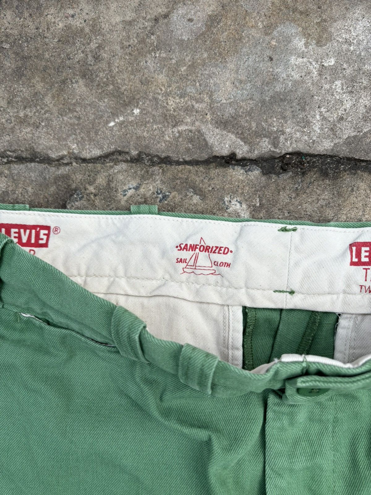 Levi's × Levi's Vintage Clothing LVC Levis Tab Twill 1950s Chino Sanforized Sailing Pants Size US 31 - 5 Thumbnail
