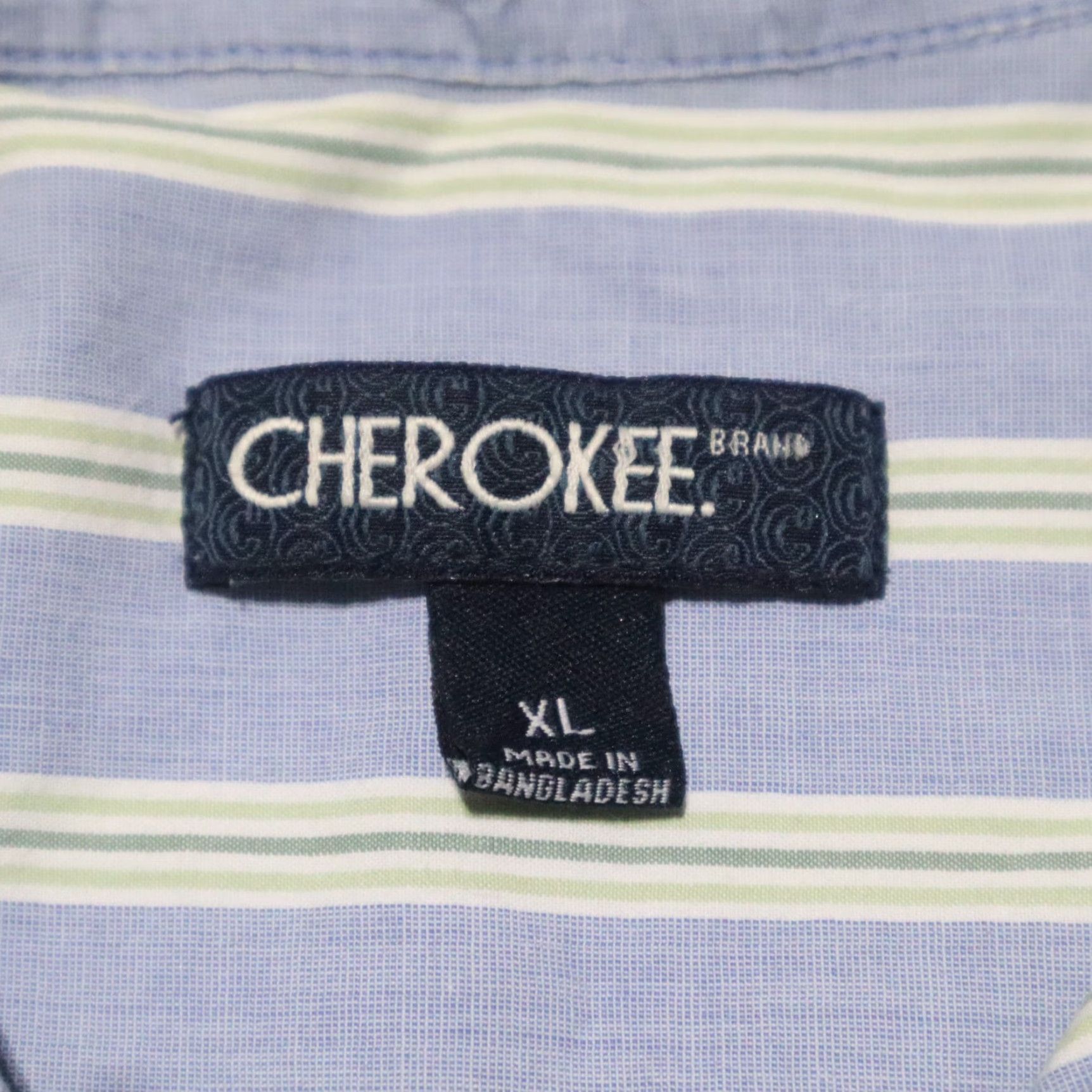 Cherokee VINTAGE Cherokee Blue Striped Button-Up Shirt Long Sleeve Casual Men's XL Size US XL / EU 56 / 4 - 3 Thumbnail