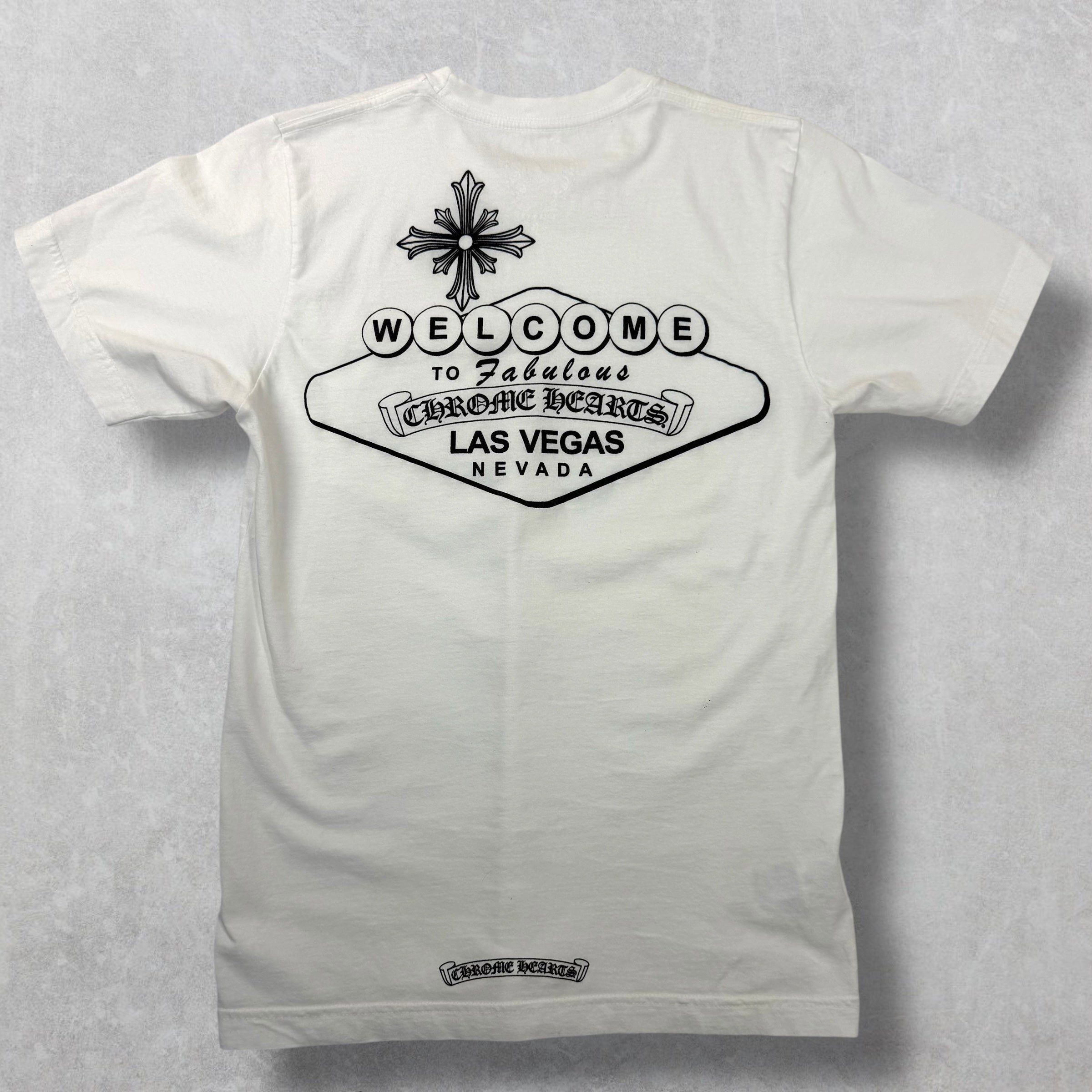 Chrome Hearts Chrome Hearts White Welcome to Vegas Tee Small Size US S / EU 44-46 / 1 - 1 Thumbnail