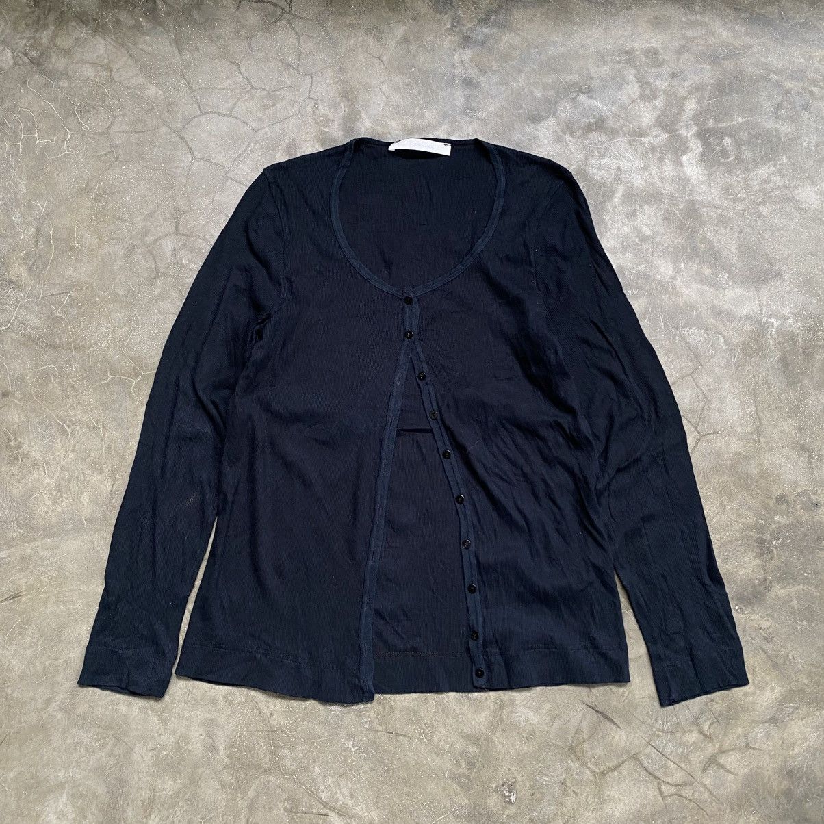 Japanese Brand 90s Bp Studio Navy LS Cardigan Size US XXS / EU 40 - 1 Thumbnail