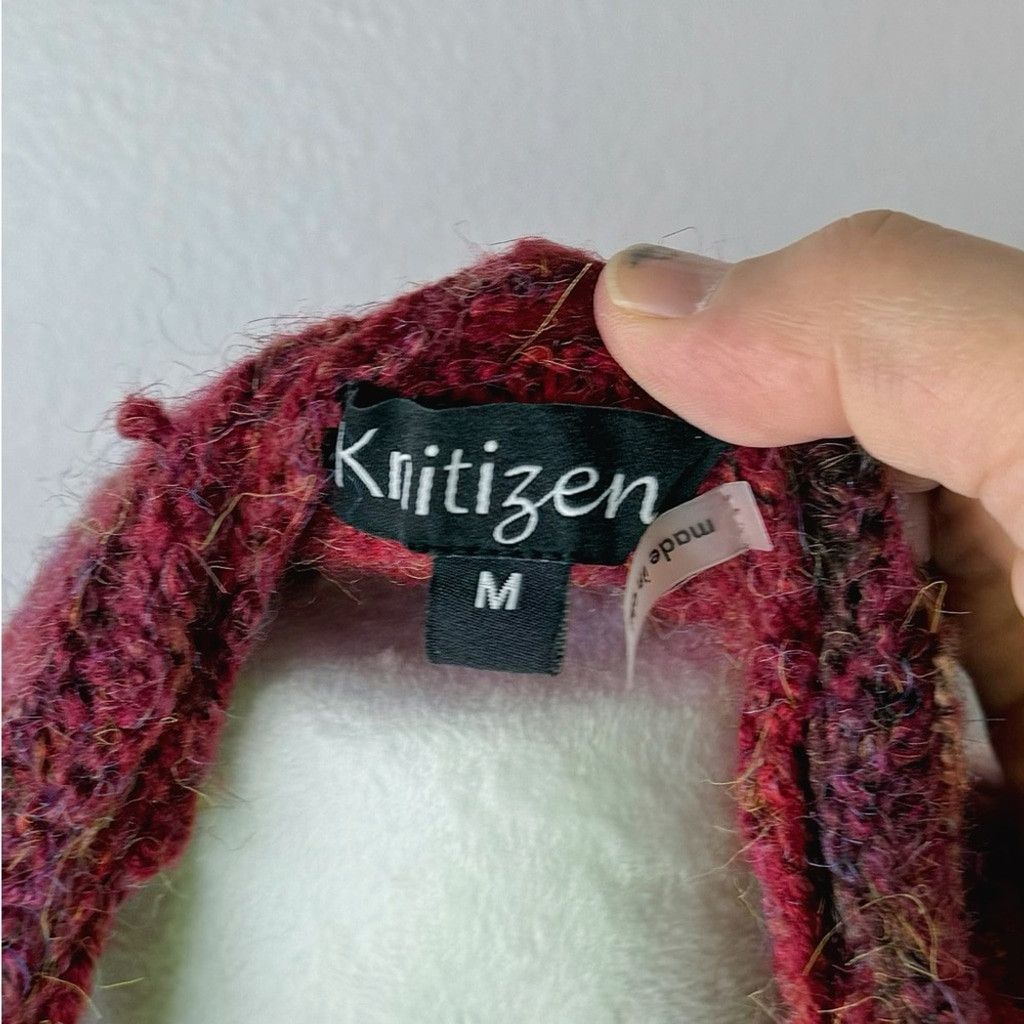 Other KNITIZEN NWOT Women's Reddish Long Sleeveless Sweater Hood M Size M / US 6-8 / IT 42-44 - 7 Thumbnail