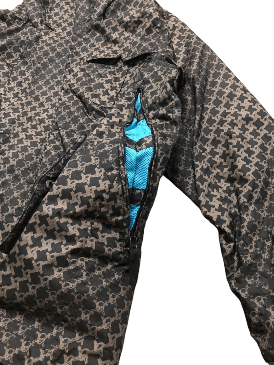 Japanese Brand Sims Snowboard Full Print Skulls Crossbones Ski Jacket Size US M / EU 48-50 / 2 - 15 Thumbnail