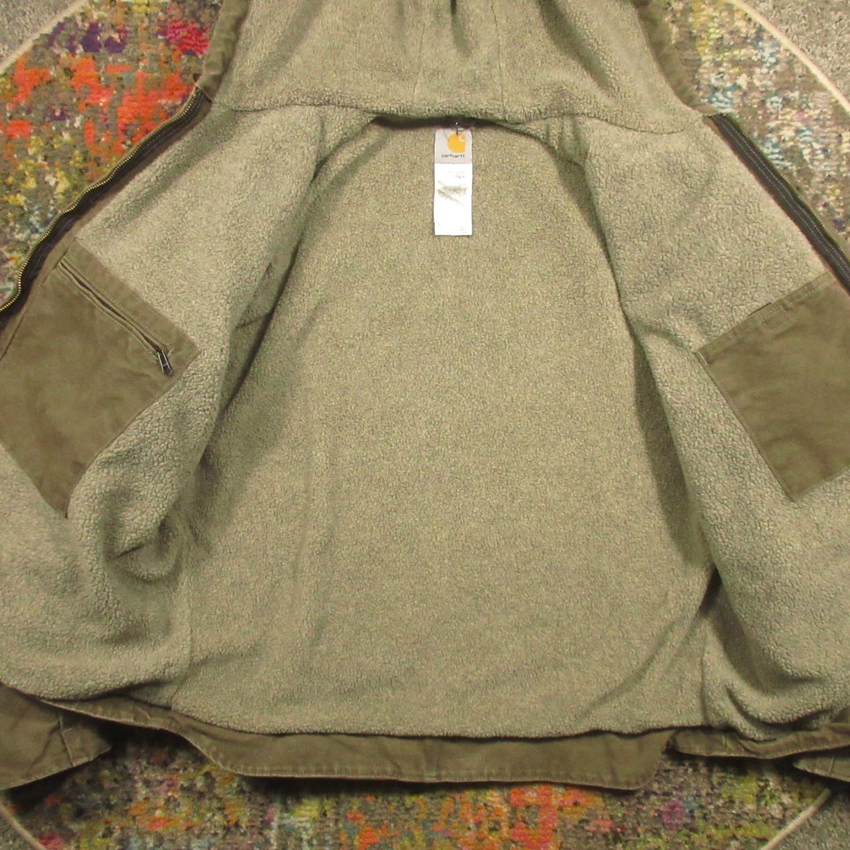 Carhartt VINTAGE Carhartt Jacket Bomber Hooded Lined 2XL Mens Brown Grunge Logo Mid-Length Walking Casual Workwear 90s Mexico Size US XXL / EU 58 / 5 - 7 Thumbnail