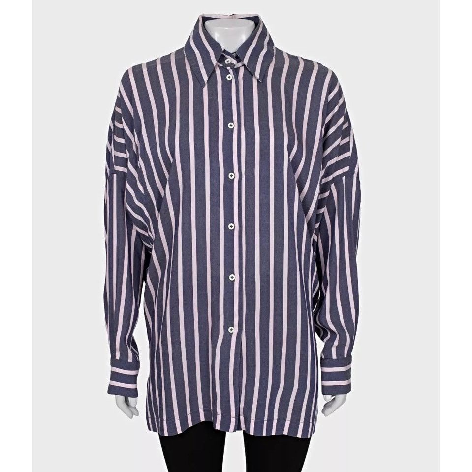 Vivienne Westwood Vivienne Westwood Striped Oversize Viscose Shirt Sz.42/M Size M / US 6-8 / IT 42-44 - 1 Thumbnail