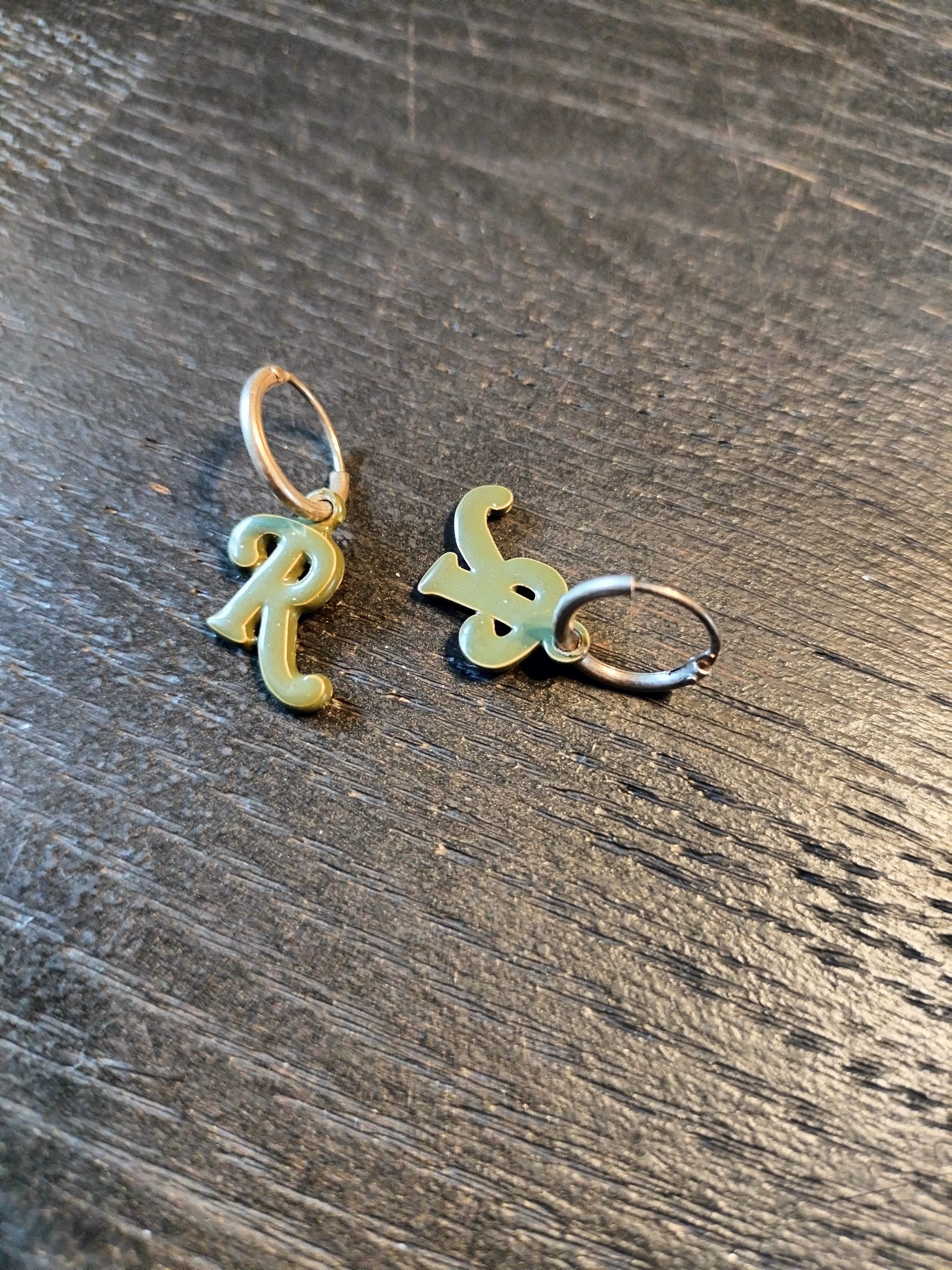Raf Simons Hoop earring R green Size ONE SIZE - 4 Thumbnail