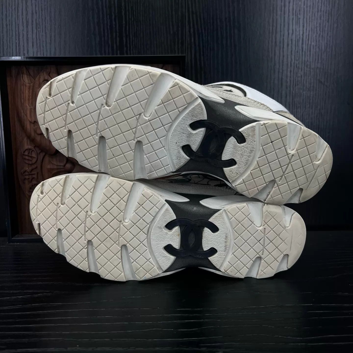 Chanel Chanel Black & White Graffiti Sneakers Size 36 With Box Size US 5.5 / IT 35.5 - 4 Thumbnail