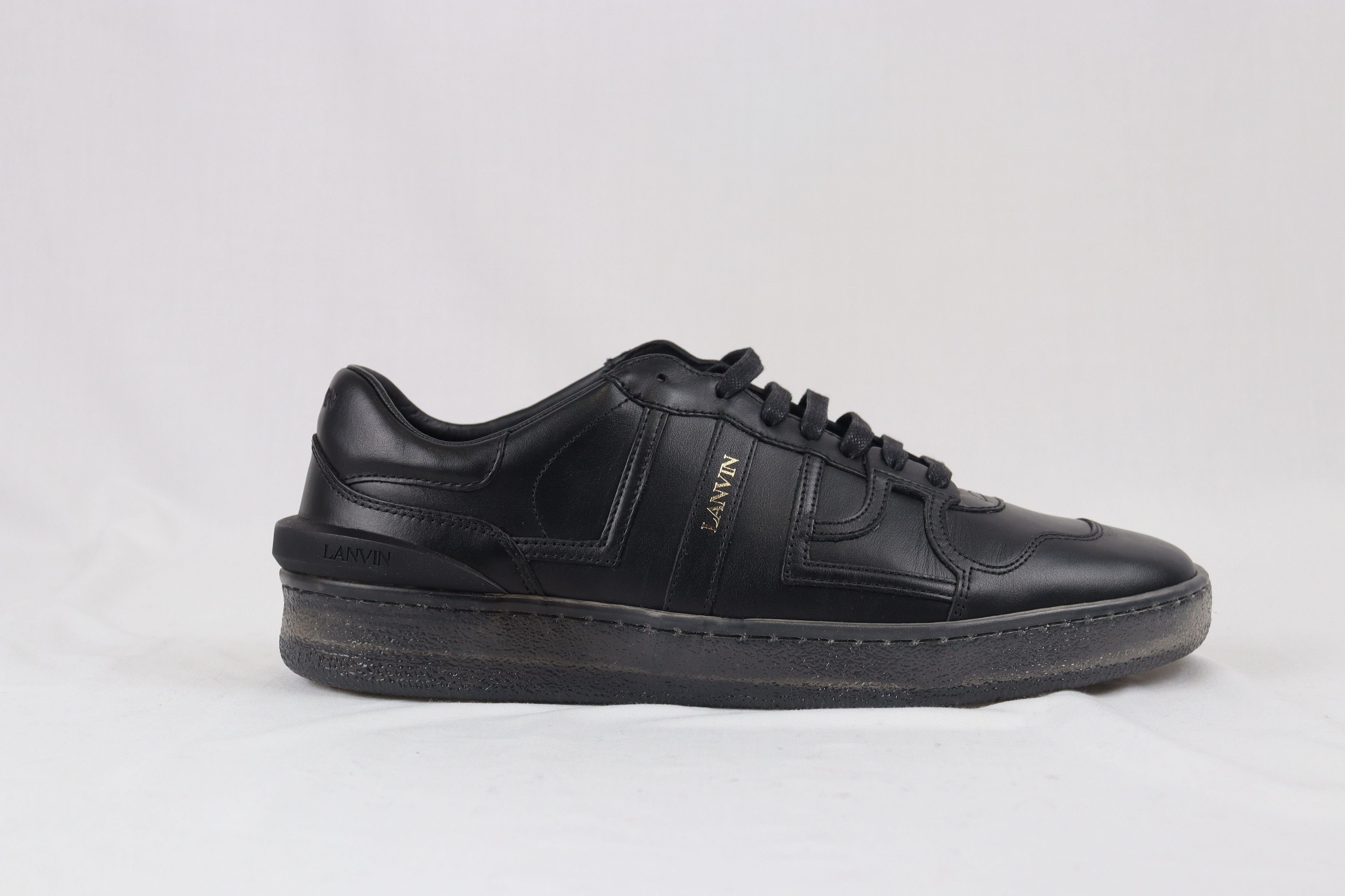 Lanvin o1rshd1 Clay Low Top Sneakers in Noir/Black/Nero Size US 9 / EU 42 - 2 Thumbnail