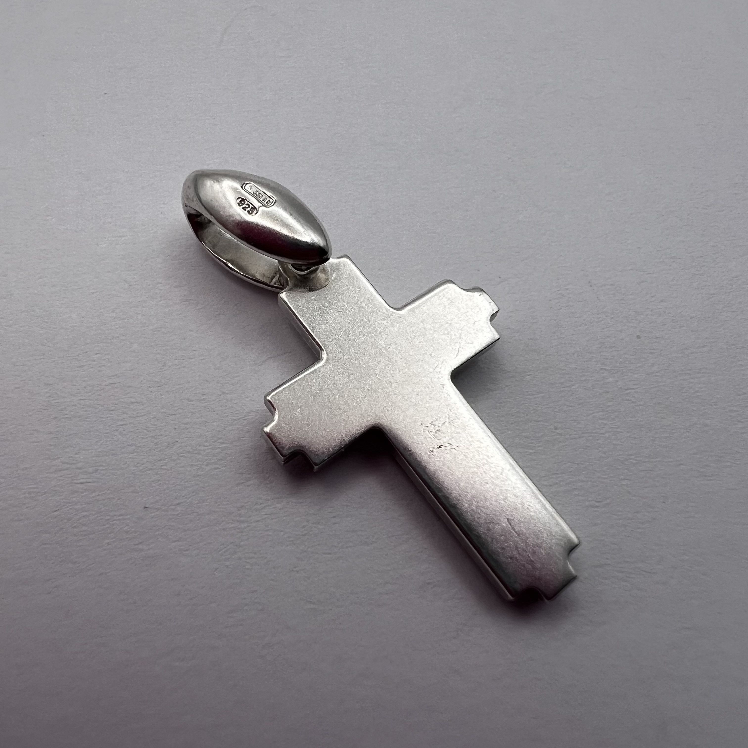 Sterling Silver Vintage Sterling Silver Crucifix Cross Pendant Jesus Christ. Size ONE SIZE - 3 Thumbnail