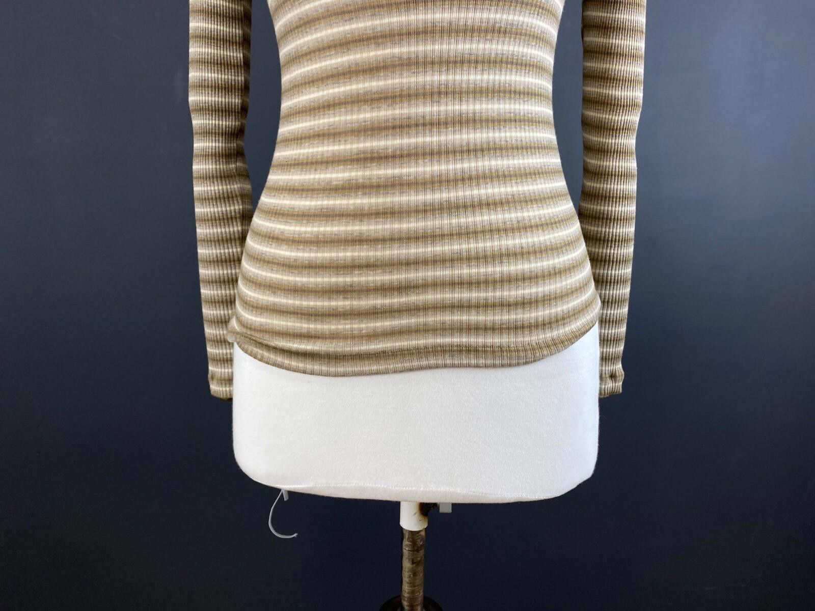 Sonia Rykiel Sonia Rykiel Beige Striped Turtle Neck Knit Sweater Size S Size S / US 4 / IT 40 - 3 Thumbnail