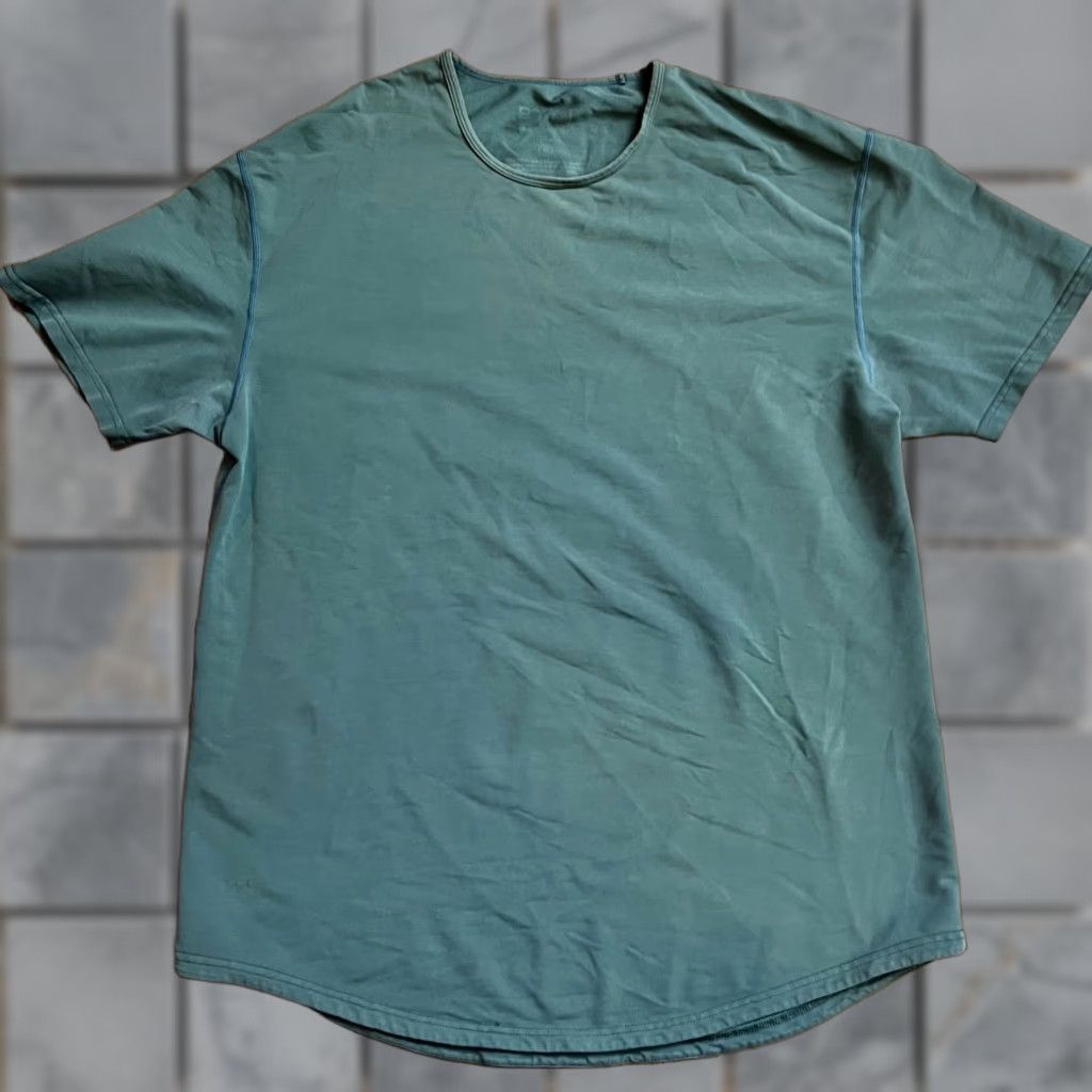 Vintage BYLT Drop Cut Shirt Mens XL Green Performance Workout Tshirt Size US XL / EU 56 / 4 - 1 Thumbnail