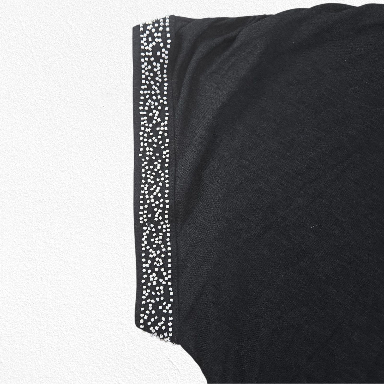 Anthropologie Anthropologie Black Kimono Cardigan Beaded Boho Size Small Size S / US 4 / IT 40 - 5 Thumbnail