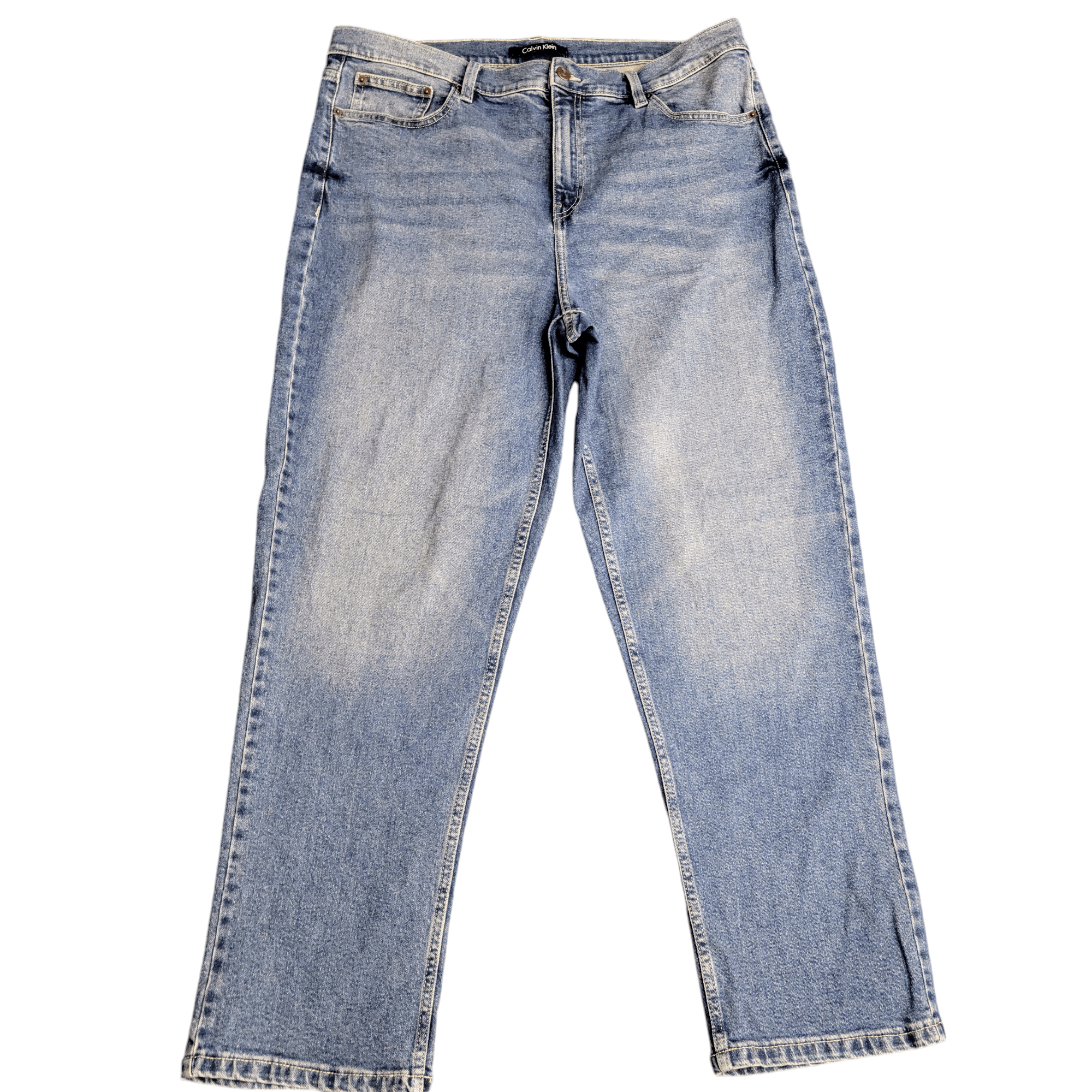 Calvin Klein Calvin Klein High Rise Straight Leg Classic Blue Jeans Size 36" / US 14 / IT 50 - 7 Thumbnail