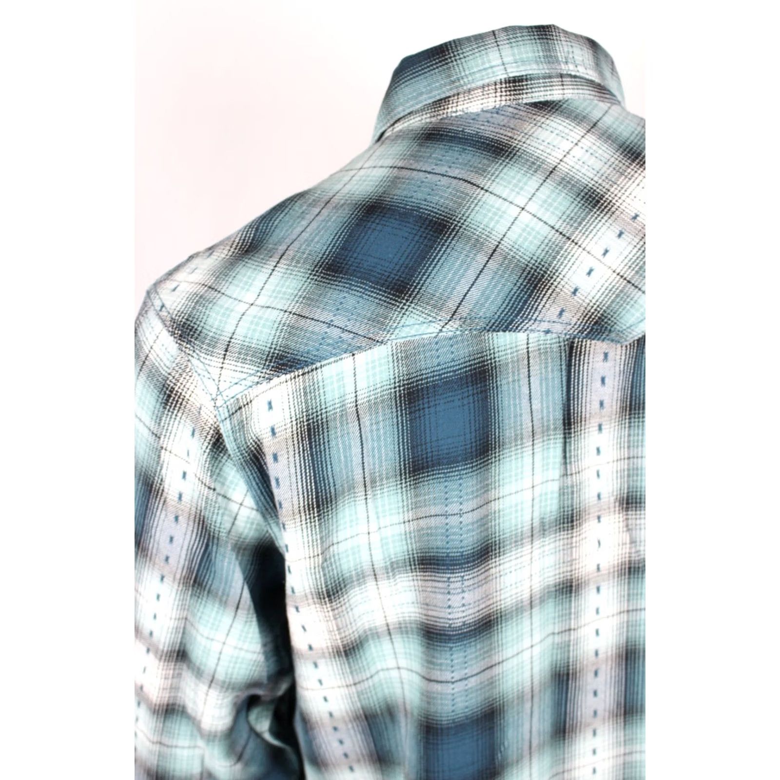 Wrangler VINTAGE Wrangler Retro Premium Men's Western Snap Shirt Long Sleeve XXL Blue Plaid Size US XXL / EU 58 / 5 - 3 Thumbnail