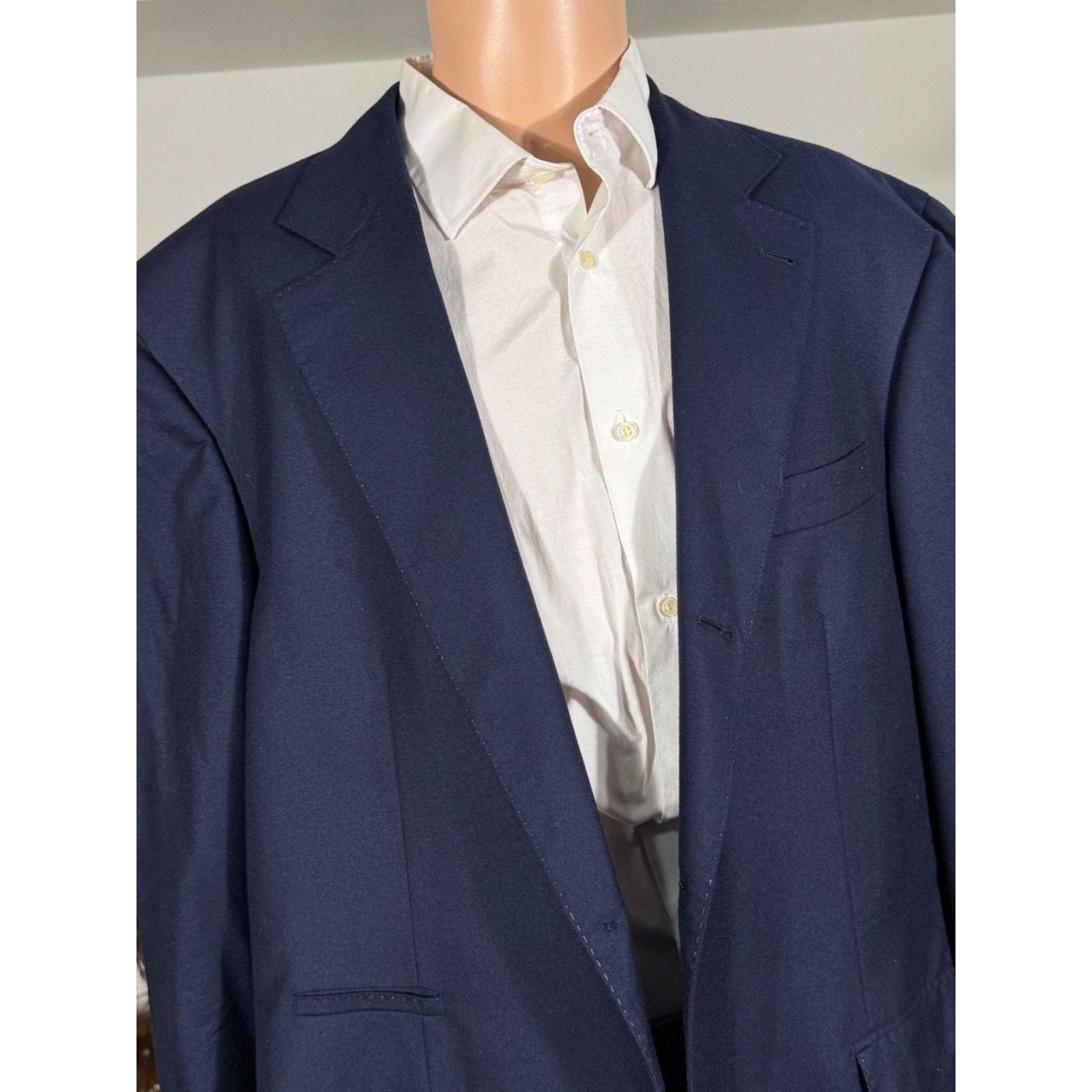 Brunello Cucinelli Brunello Cucinelli Navy 100% Cashmere Blazer Jacket 48 Tweed Size 48R - 3 Thumbnail