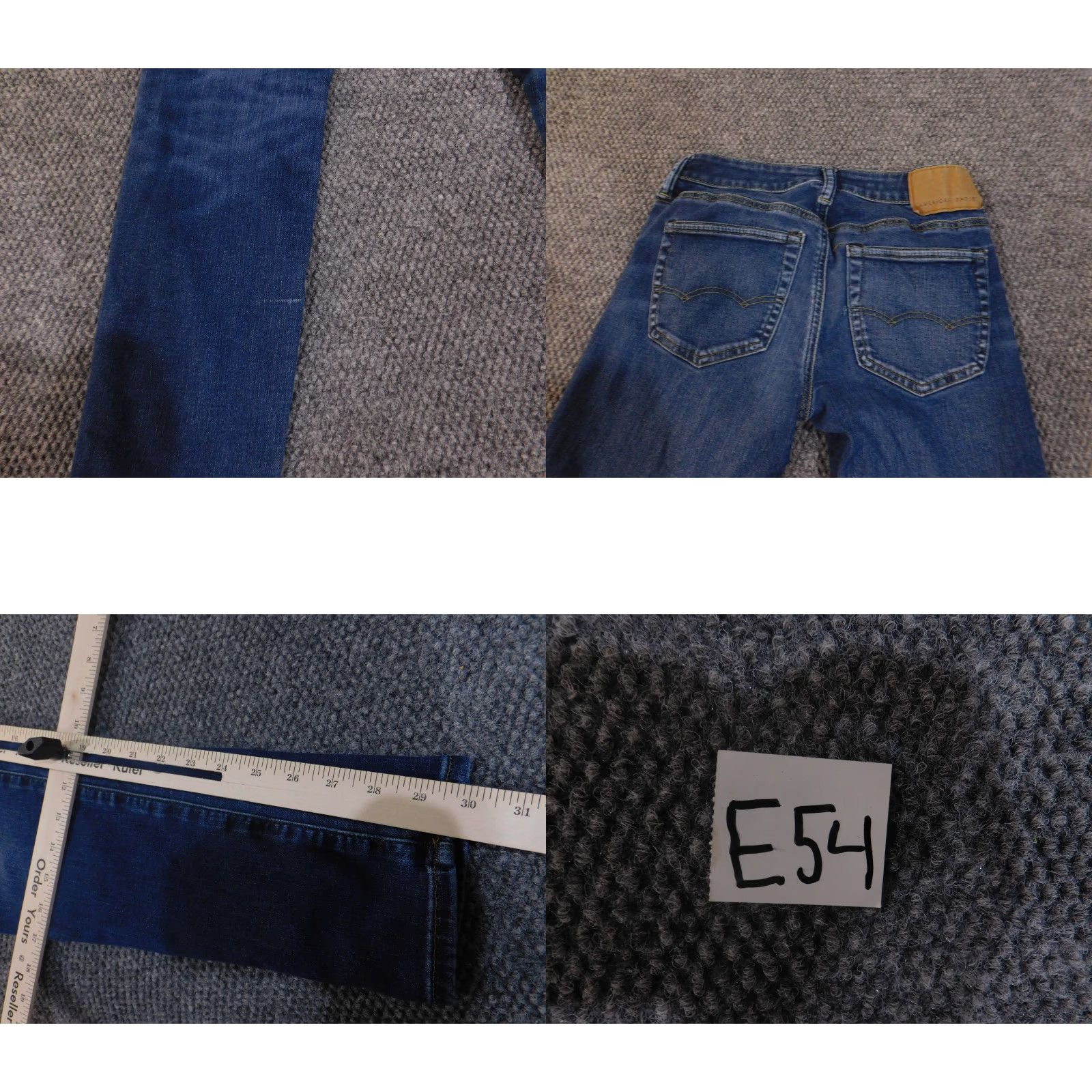 Vintage VINTAGE American Eagle Jeans Mens 28x32 Skinny Airflex Stretch Denim Distressed Blue Pants Size US 28 / EU 44 - 8 Thumbnail