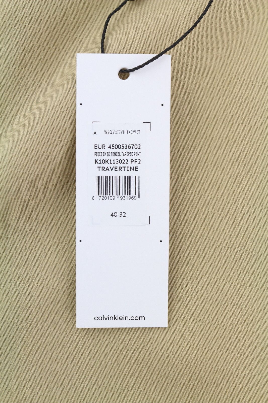 Calvin Klein DYED TENCEL TAPERED W40/L32 Brown Linen Trousers 85162 Size US 40 / EU 56 - 8 Thumbnail