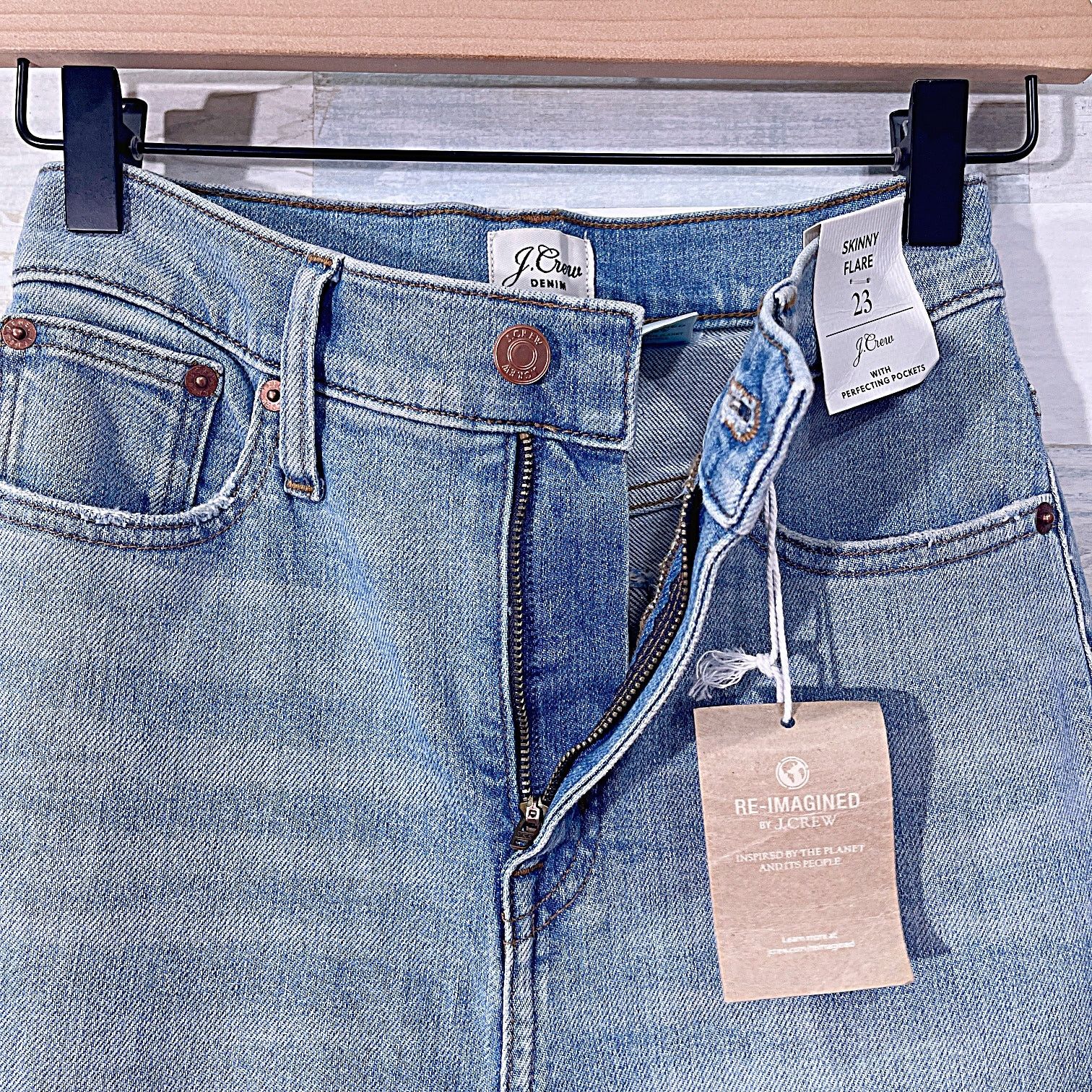J.Crew J CREW Skinny High Rise Flare Jeans Womens 23 Size 23" - 5 Thumbnail