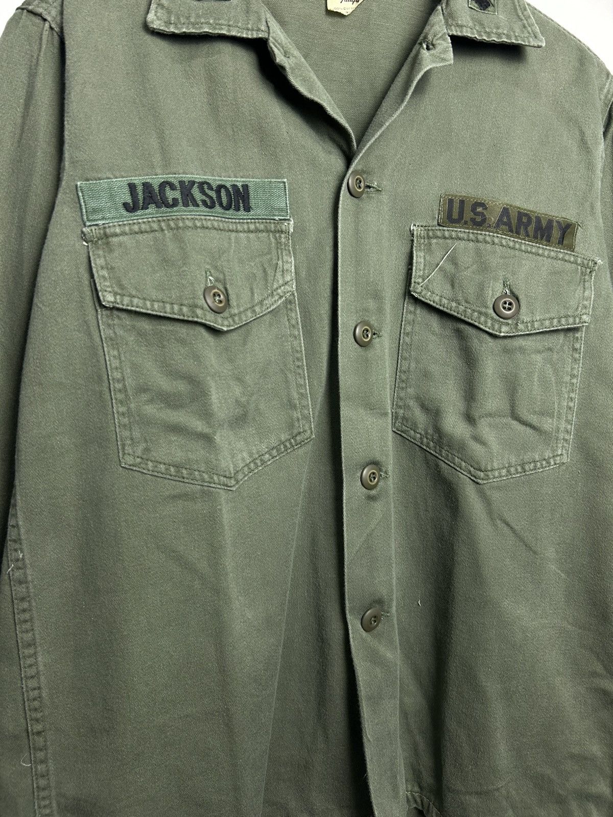 Vintage 🔥VINTAGE 60s US ARMY UTILITY SHIRT Size US L / EU 52-54 / 3 - 2 Thumbnail