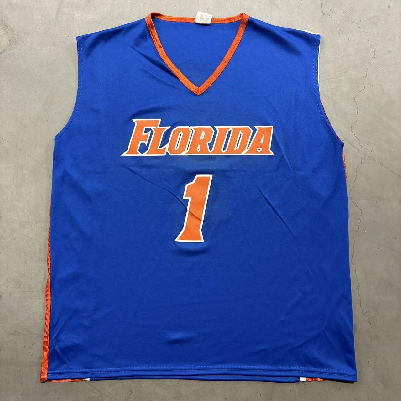 Vintage Crazy Vintage Y2K/2000s Florida Gators Number 1 Basketball Jersey! Size US XL / EU 56 / 4 - 1 Thumbnail