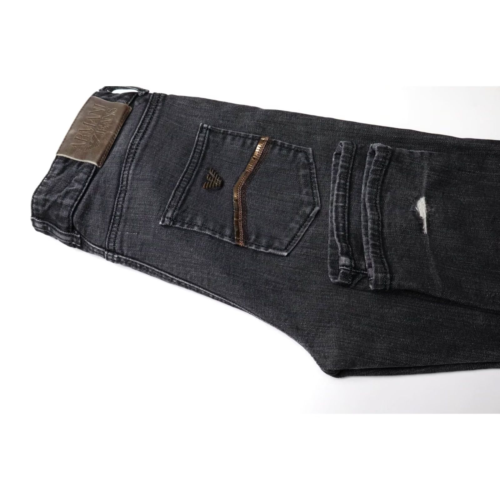 Vintage ARMANI JEANS Jeans Women's US 28 Gray Fade Effect Casual Zip Fly Stretch Size 28" / US 6 / IT 42 - 6 Thumbnail
