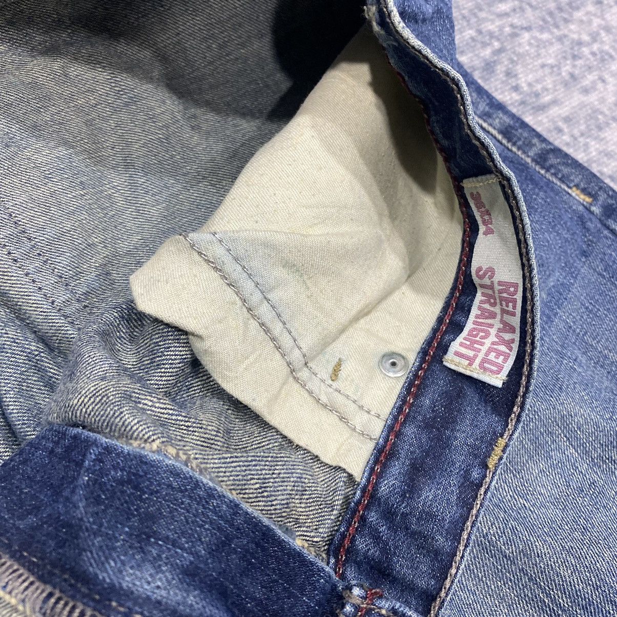 Hysteric Glamour × Japanese Brand × Le Grande Bleu (L.G.B.) Sick☠️ Arizona Mud Wash Relaxed Straight Jeans Denim 90s Size US 38 / EU 54 - 7 Thumbnail