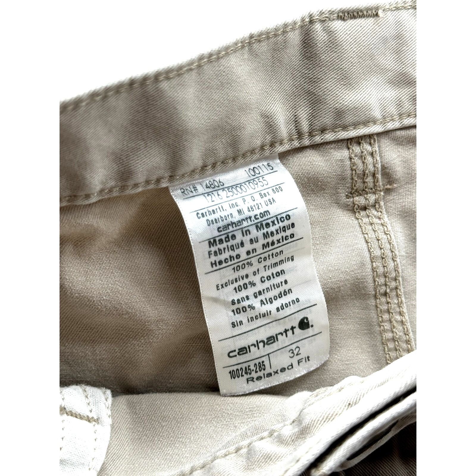 Carhartt × Vintage 2000's Carhartt Tan Cotton Canvas Workwear Shorts Size US 32 / EU 48 - 3 Thumbnail