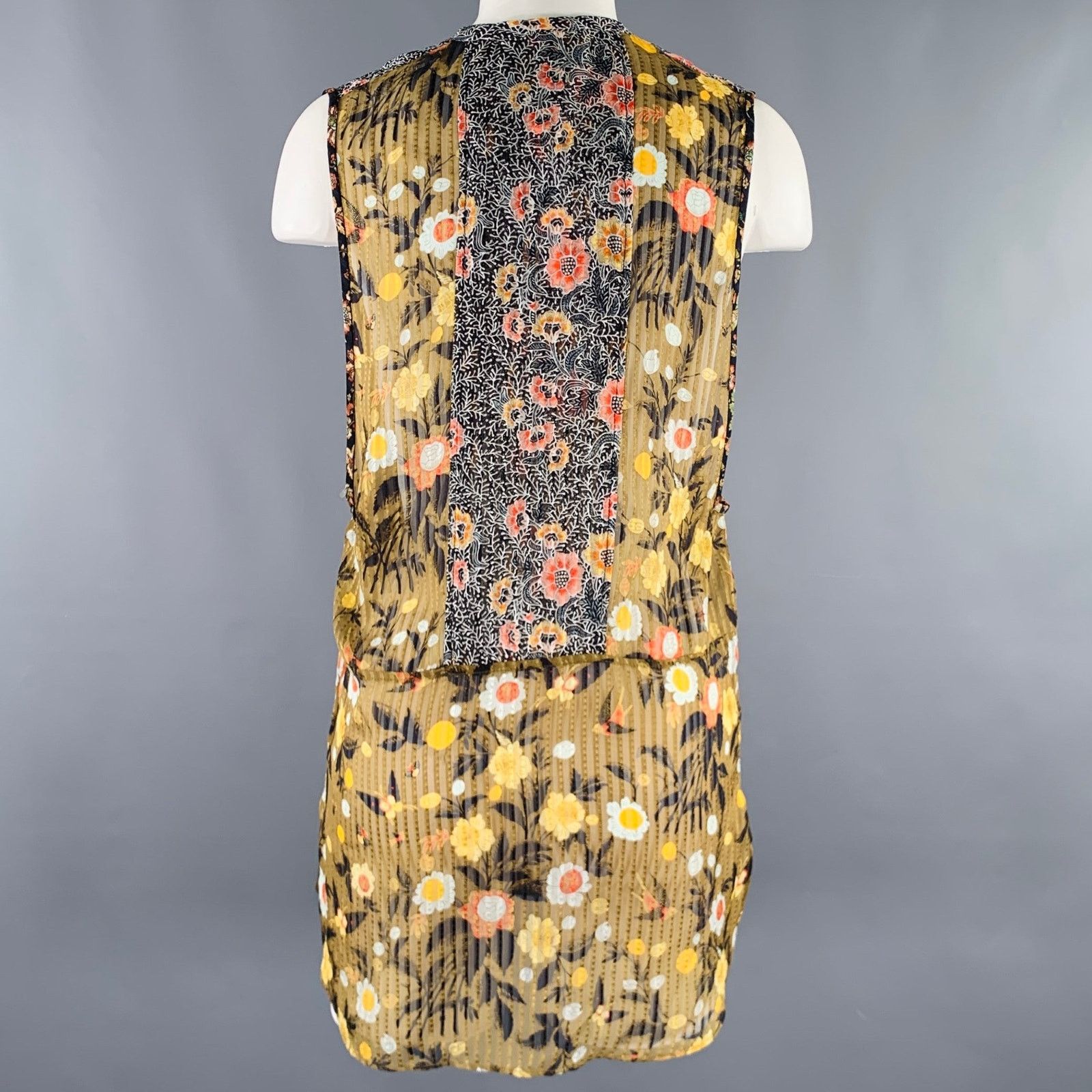 Isabel Marant ISABEL MARANT Multi Color Silk Floral Sleeveless Casual Top Size XS / US 0-2 / IT 36-38 - 4 Thumbnail