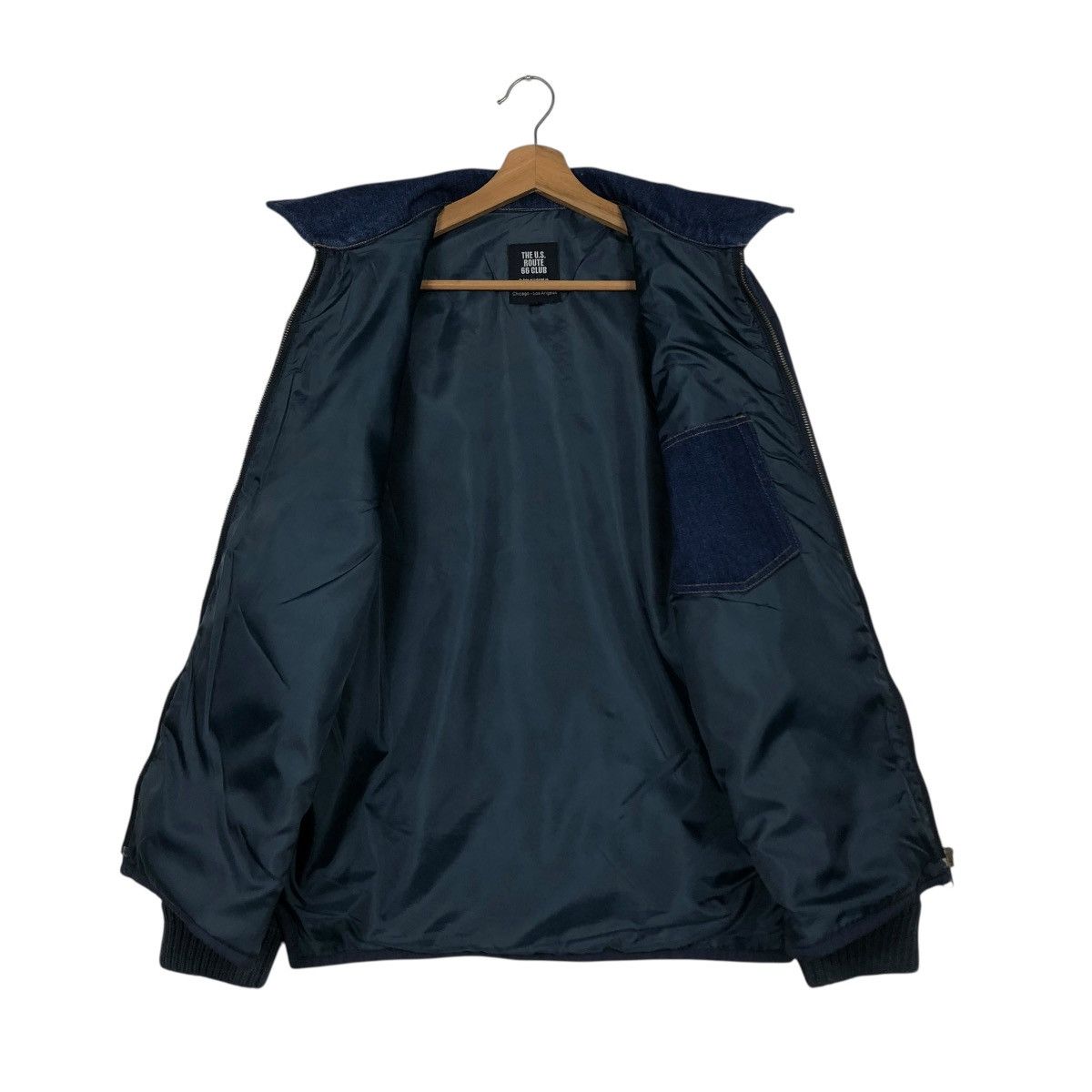 Japanese Brand 🔥VTG BOMBER JACKET ROUTE 66 CLUB BONDAGE BIKER ISSEY MIYAKE Size US L / EU 52-54 / 3 - 15 Thumbnail