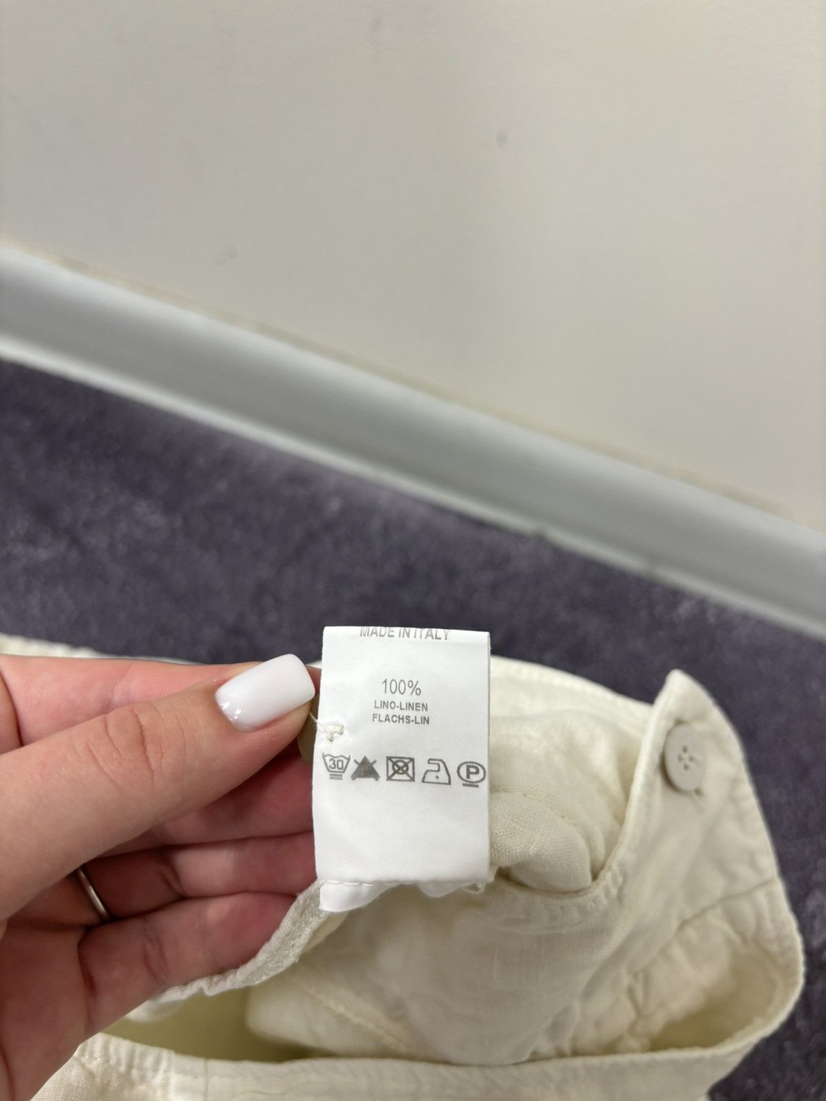 Transit Transit Par Such Women’s White/Cream Linen Pants Trousers Size 30" / US 8 / IT 44 - 14 Thumbnail