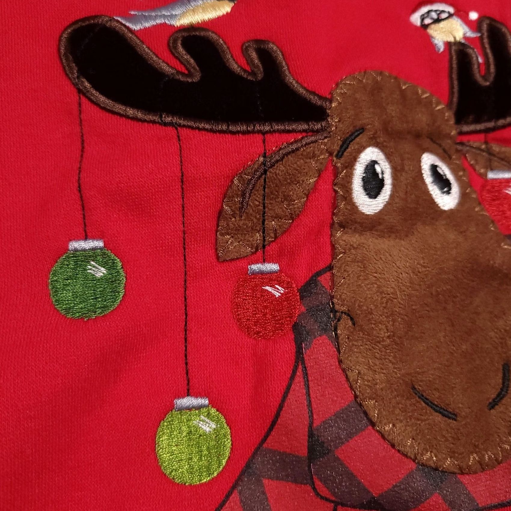 Vintage VINTAGE Top Stitch Merry Christmoose Sweatshirt Women's XL Red Christmas Moose Novelty Pullover Size XL / US 12-14 / IT 48-50 - 5 Thumbnail