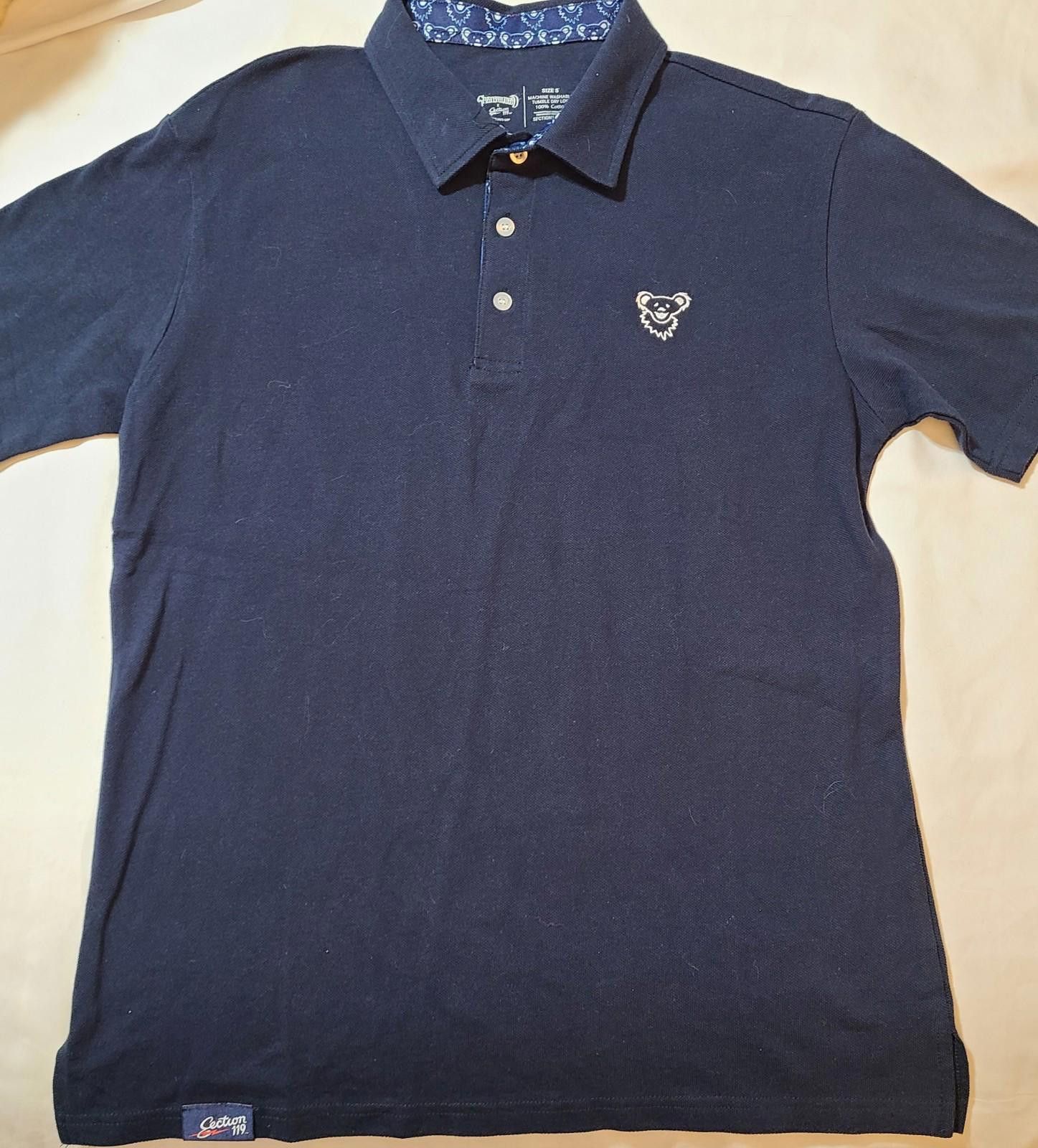 Designer Grateful Dead Section 119 Polo Shirt Size Small Embroidered Size ONE SIZE - 2 Thumbnail