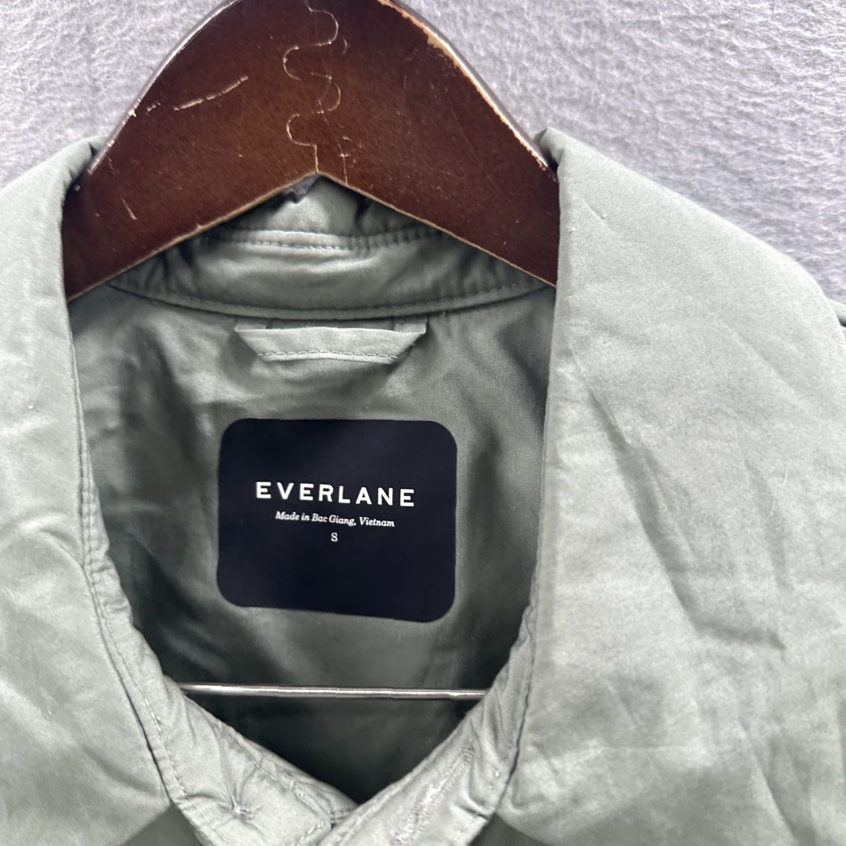 Everlane Everlane Mens Small Green Quilted Jacket Cotton Utility Casual Front Button Size US S / EU 44-46 / 1 - 6 Thumbnail