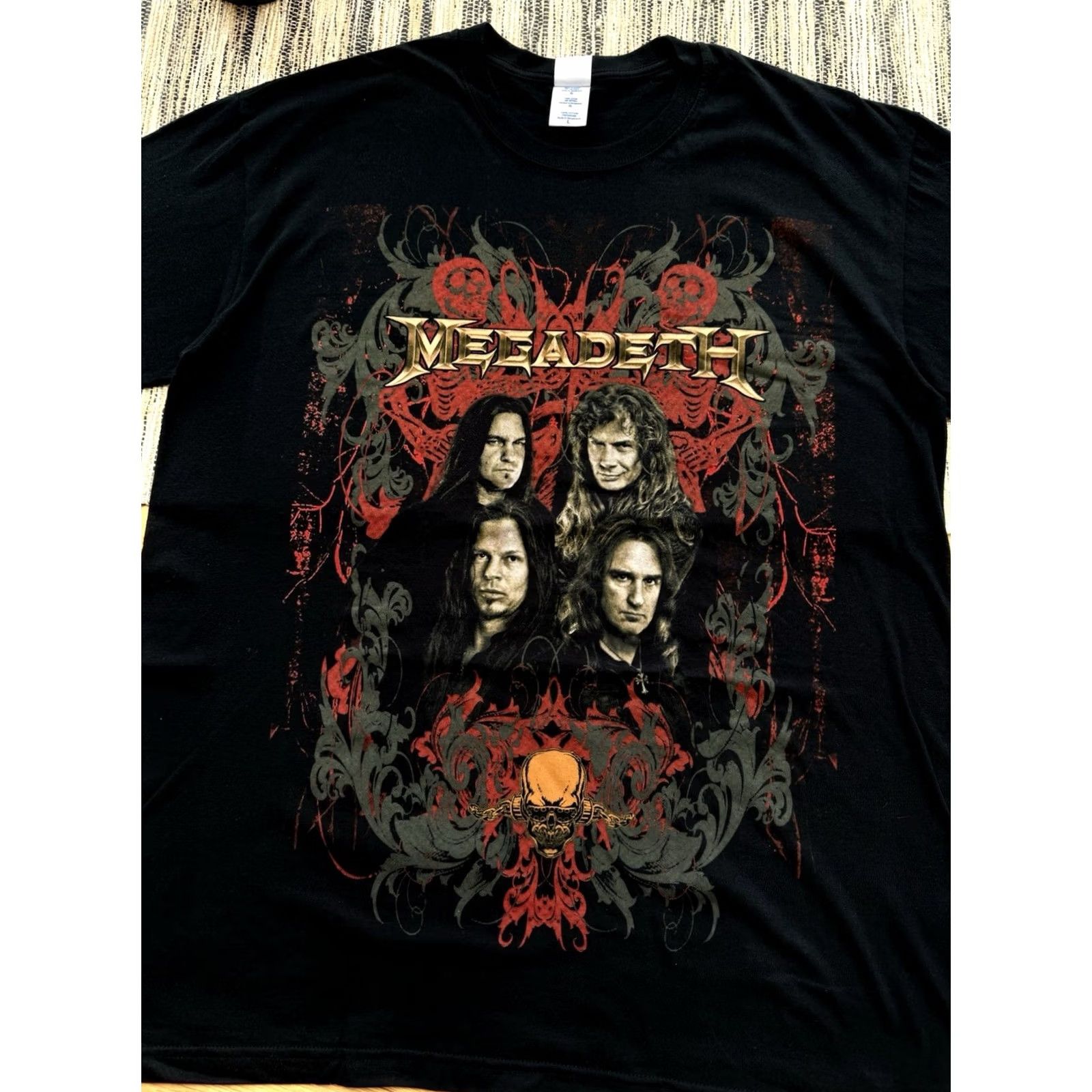 Vintage VINTAGE Megadeth T-Shirt Rock Band Tees Cotton Black Sz L Shirt Mens 2000s 2011 MEGADETH TOUR Graphic Print Size L Size US L / EU 52-54 / 3 - 3 Thumbnail