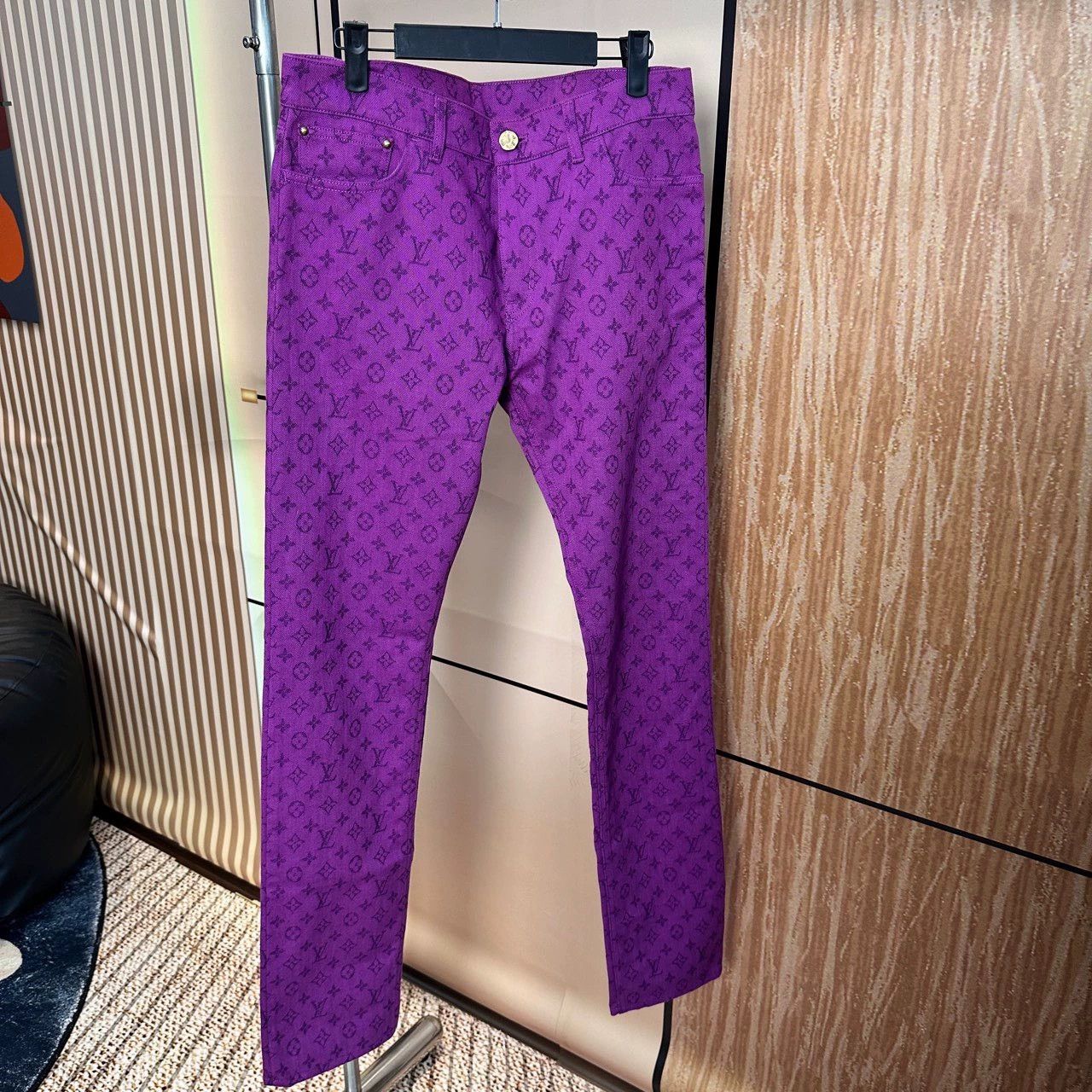 louis vuitton purple monogram jeans size 32
