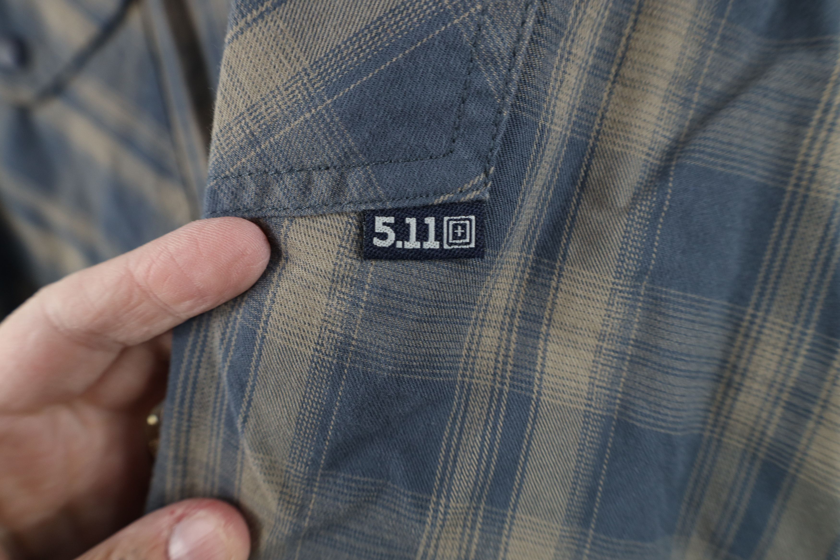 Vintage 5.11 Tactical Series Flannel Snap Button Shirt Plaid Gray Size US L / EU 52-54 / 3 - 4 Thumbnail