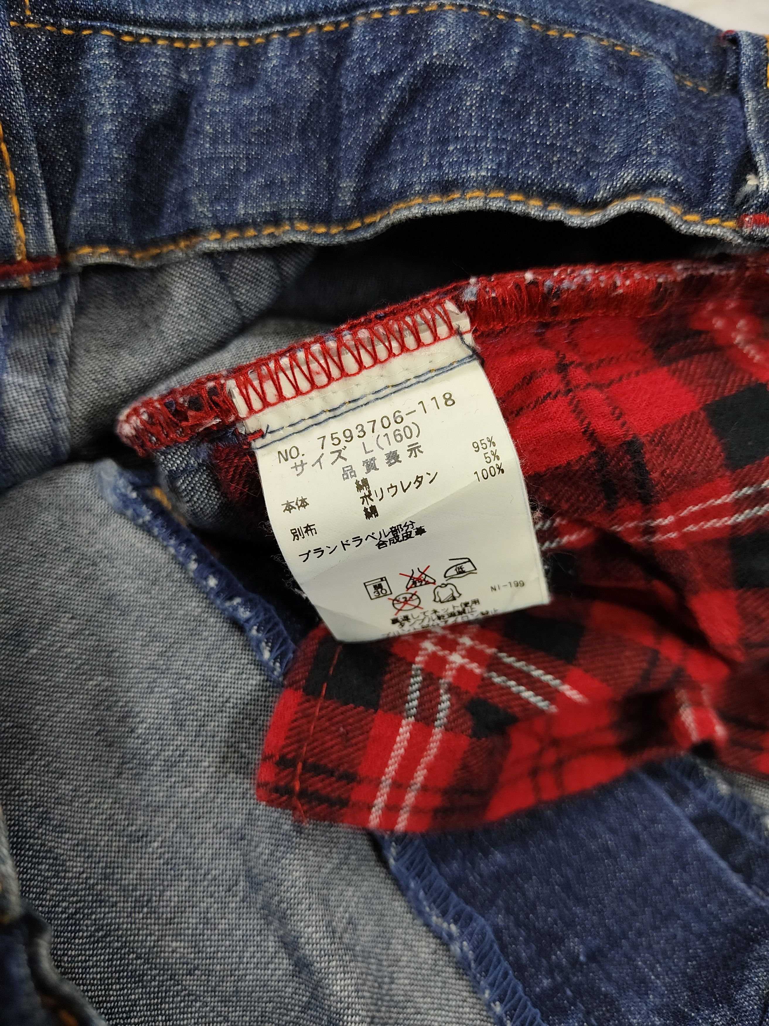 Angel Blue 00s Angel Blue❤️‍🔥Y2K Archive Cartoon Patch Plaid Hem Denim Size 30" / US 8 / IT 44 - 10 Thumbnail