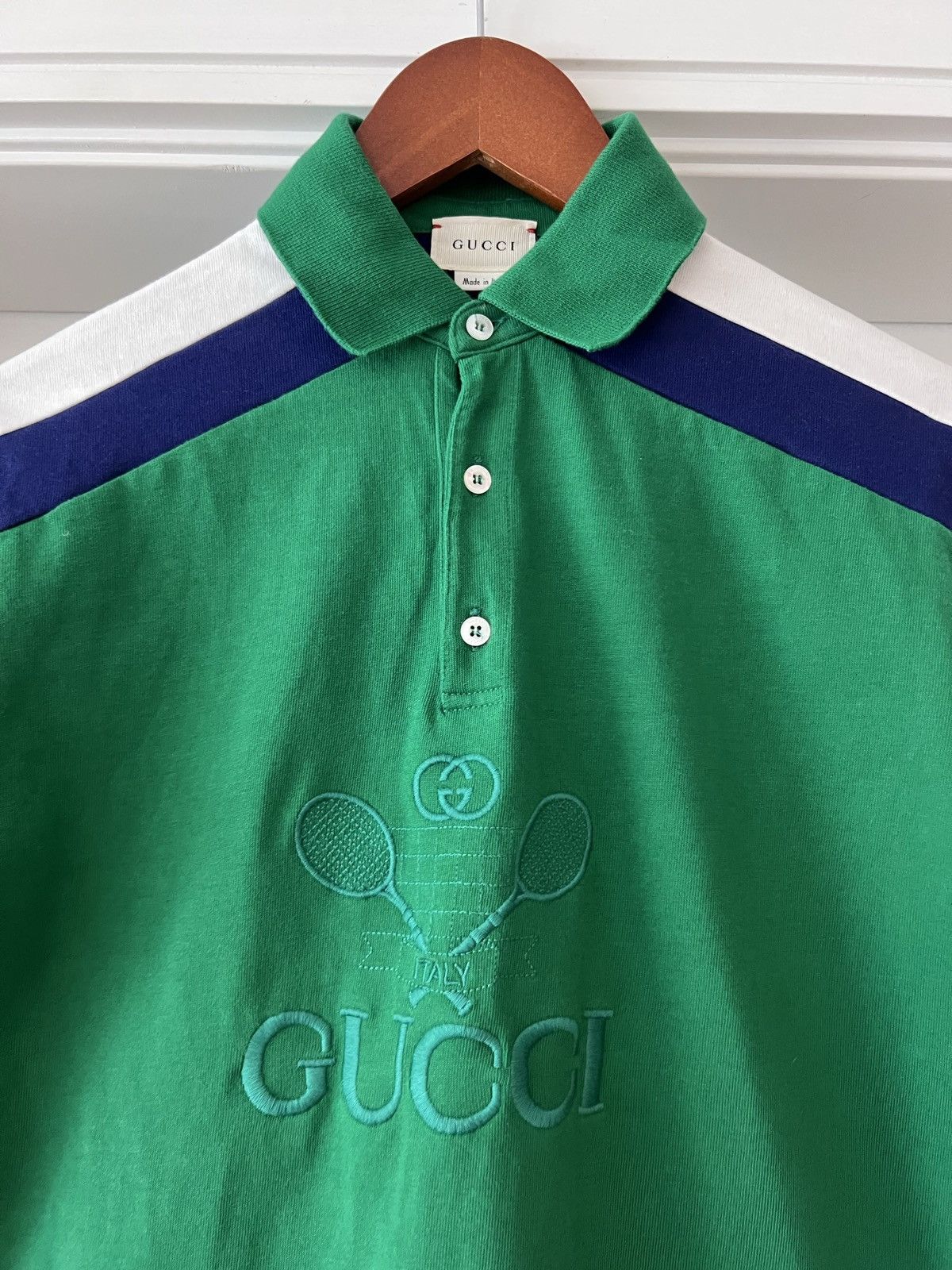 Gucci × Vintage Gucci Tennis Polo Shirt Youth Kids Toddler Size US XXS / EU 40 - 14 Thumbnail