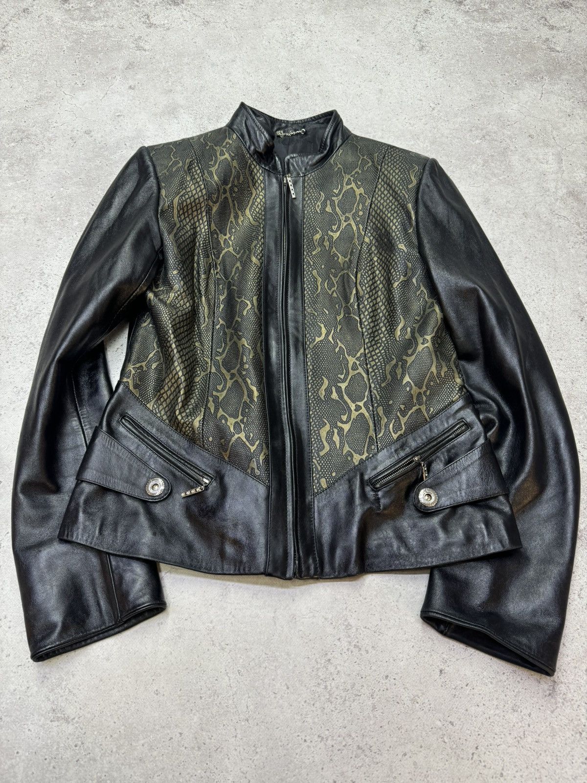 14th Addiction Vintage Leather Snake Jacket Size US M / EU 48-50 / 2 - 1 Thumbnail