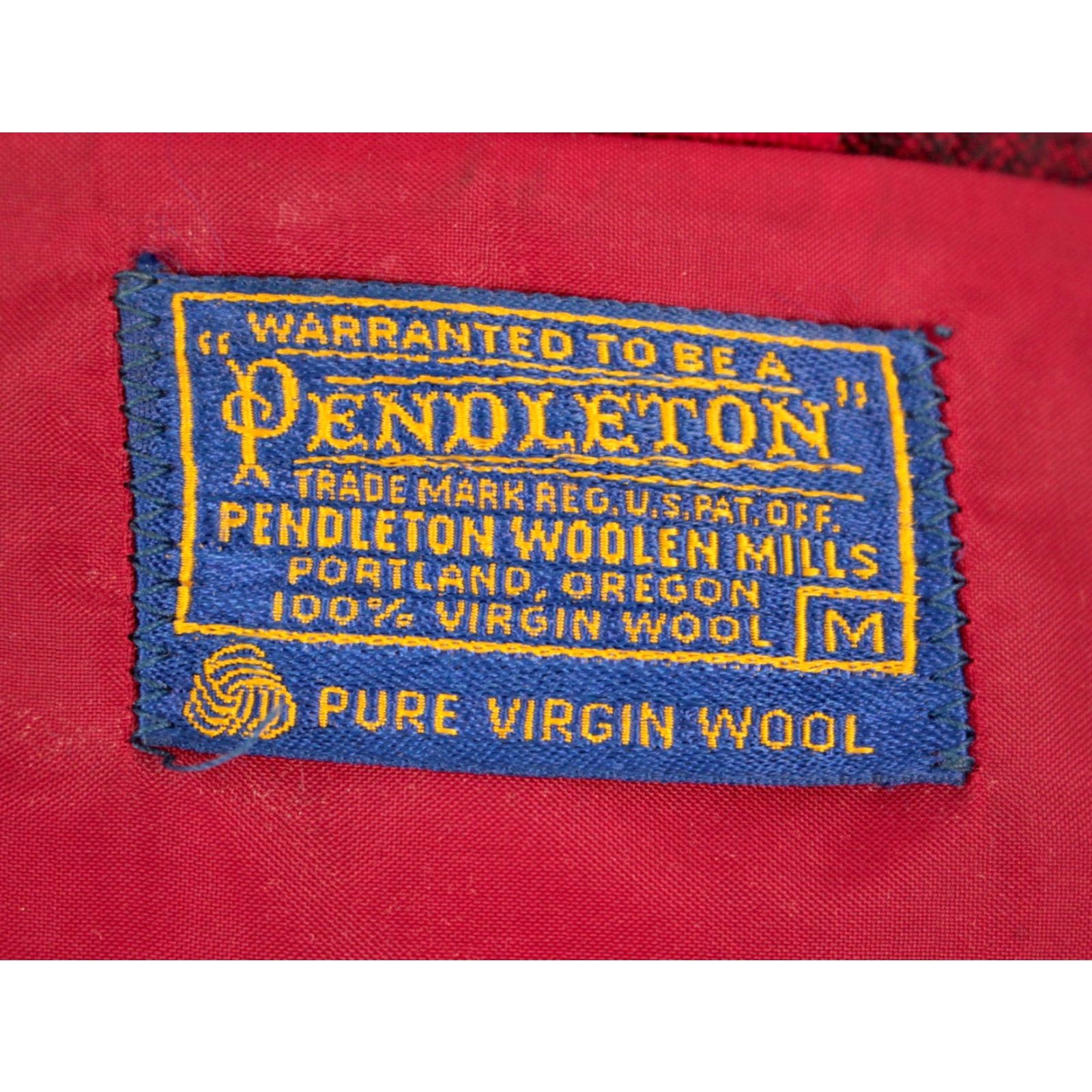 Pendleton VINTAGE Pendleton Blazer / Jacket Mens 1960s 1970s Plaid Wool Red Green M 60s 70s Size 40R - 4 Thumbnail