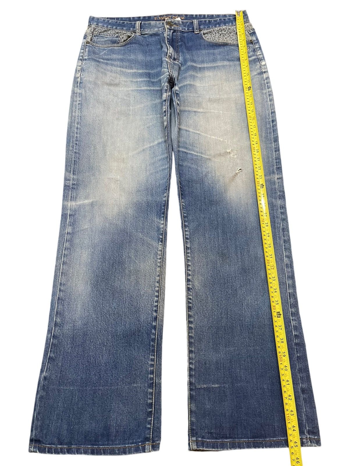 Element Vintage 90s Elements Skateboard Faded Wash Wide Leg Baggy Size US 37 - 12 Thumbnail