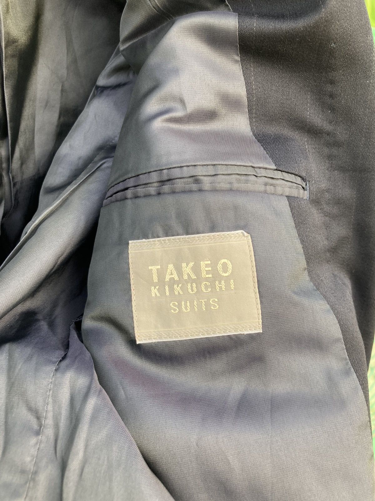 Takeo Kikuchi Takeo Kikuchi Black Double Breasted Pinstripe Blazer Size 44R - 14 Thumbnail