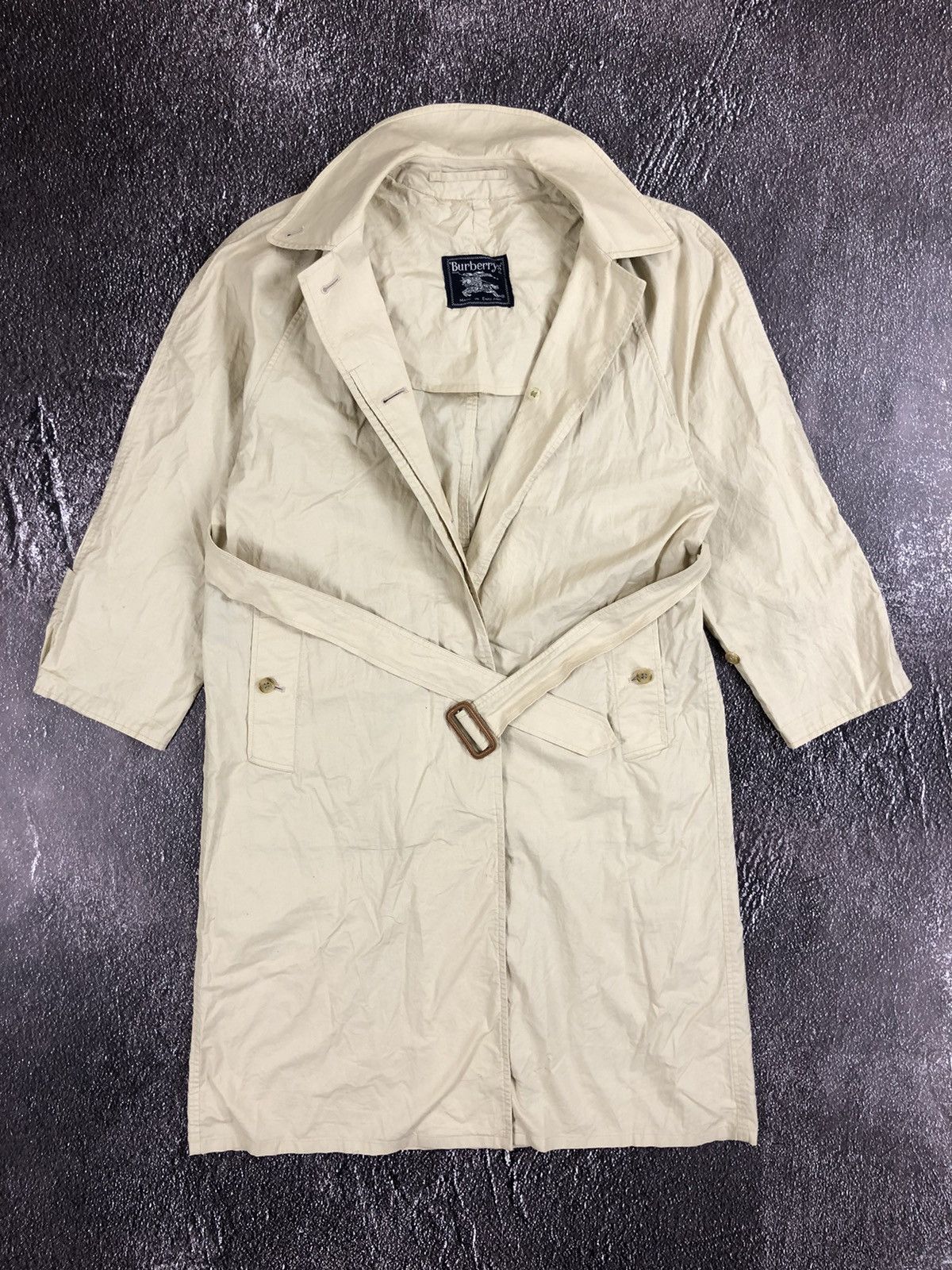 image of Burberrys Tench Coat Nova Check Vintage Jacket in Beige, Men's (Size 2XL)