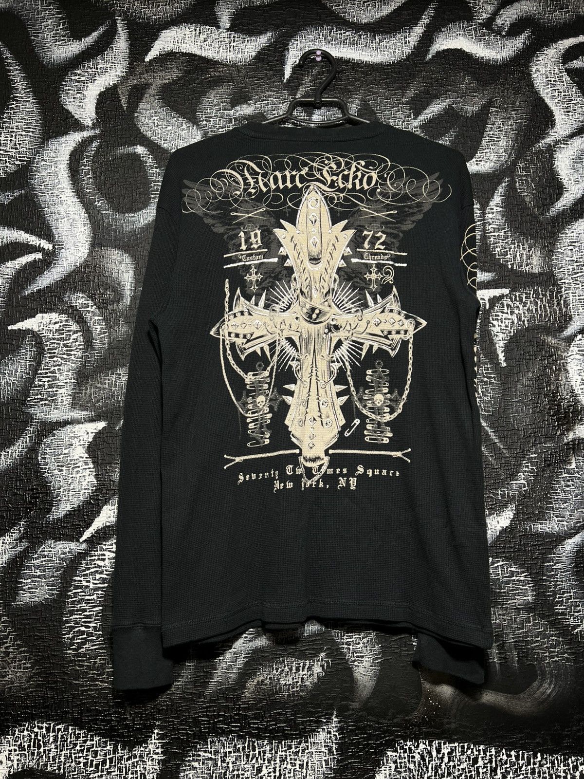 Marc Ecko Rare Vintage Marc Ecko Cut & Sew Men's Thermal Long Sleeve Size US L / EU 52-54 / 3 - 1 Thumbnail