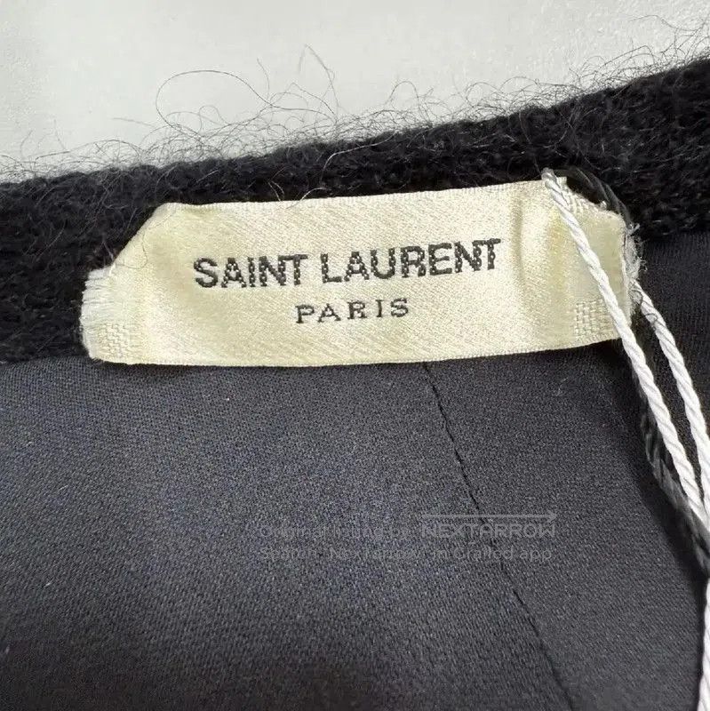 Yves Saint Laurent YSL Black Wool Cardigan for Women . Size XS / US 0-2 / IT 36-38 - 3 Thumbnail