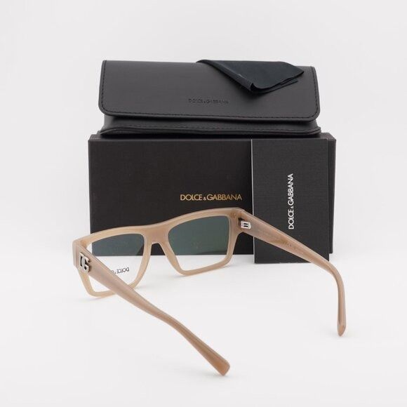 Dolce & Gabbana Dolce & Gabbana DG3382 3089 Eyeglasses Rectangle Opal Brown Size ONE SIZE - 10 Thumbnail