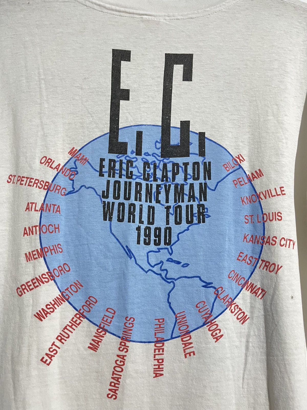 Vintage Rare eric clapton journey man album tour 1990 tshirt Size US XL / EU 56 / 4 - 5 Thumbnail