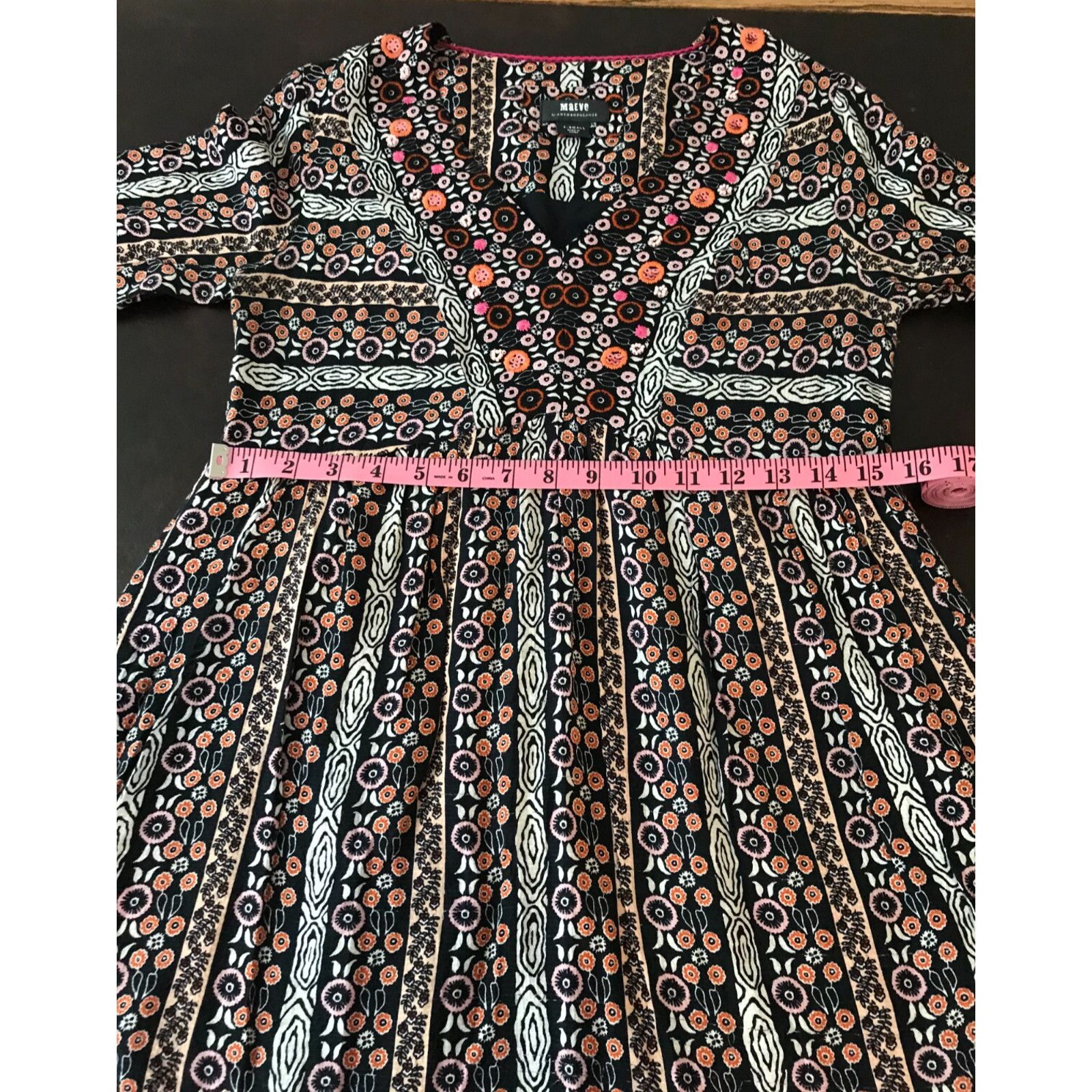 Anthropologie Anthropologie Maeve Jenna Embroidered Dress Size XS / US 0-2 / IT 36-38 - 7 Thumbnail